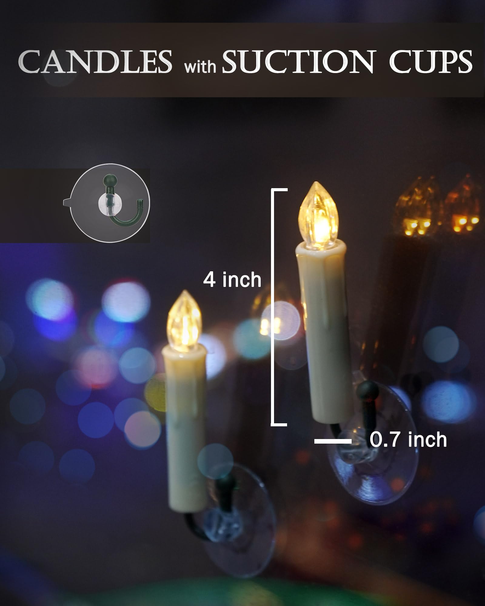 Fpoo 10Pcs Clip On Candles For Christmas Tree, Small Candle Lights Battery Operated With Remote Timer, Flickering Taper Candlest