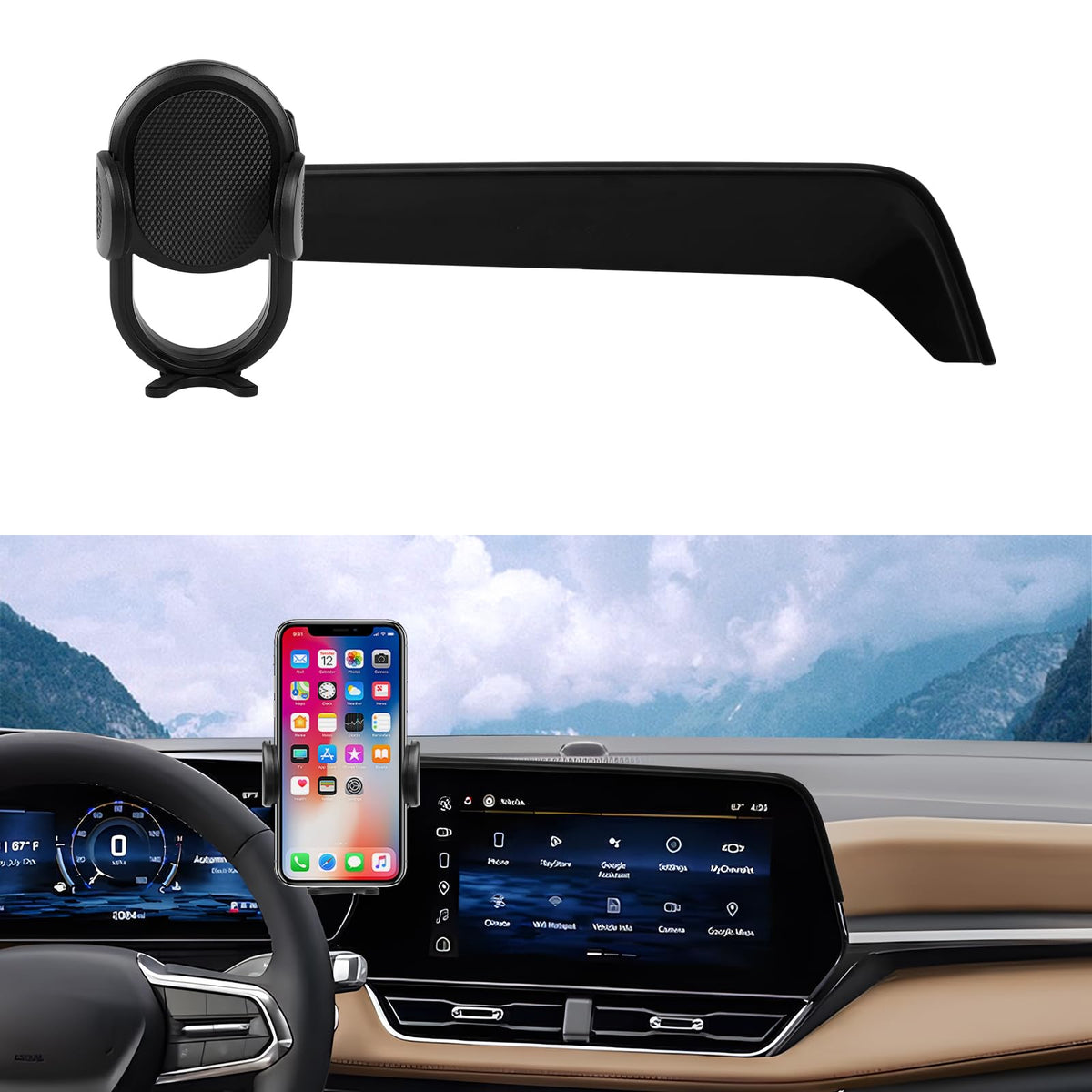 Autorder Car Phone Holder For 2025-2026 Chevy Chevrolet Equinox Accessories Phone Mount 11.3-Inch Screen Cell Phone Automobile C
