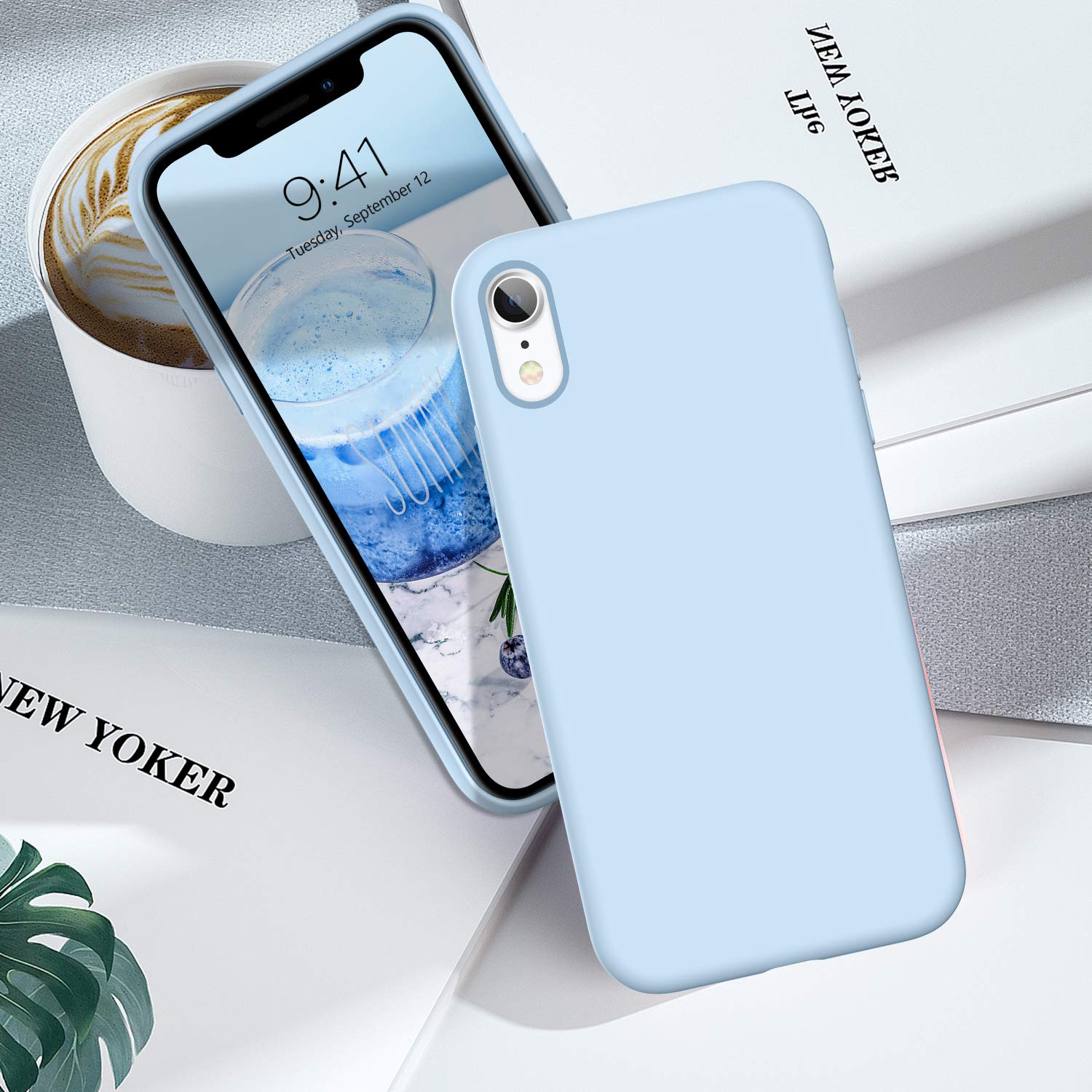 Domaver Iphone Xr Case Silicone Iphone Xr Phone Case Soft Gel Rubber Microfiber Lining Cushion Texture Cover Shockproof Protecti