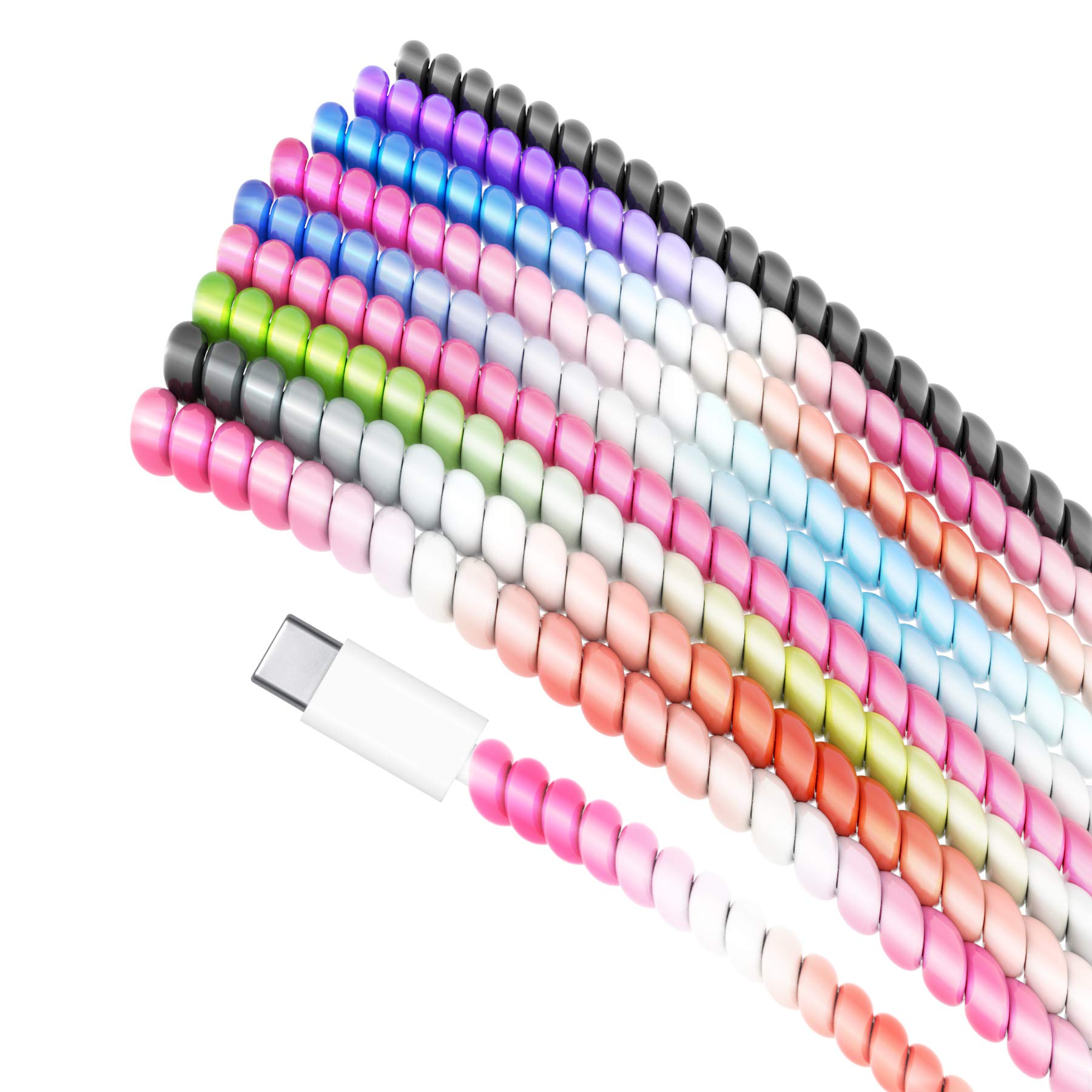 Rancco Spiral Cable Protector Headphone Cable Saver,9 Pc Cable Wire Repair/Pet Chew Cable Protector/Headphone Saver Strain Relie