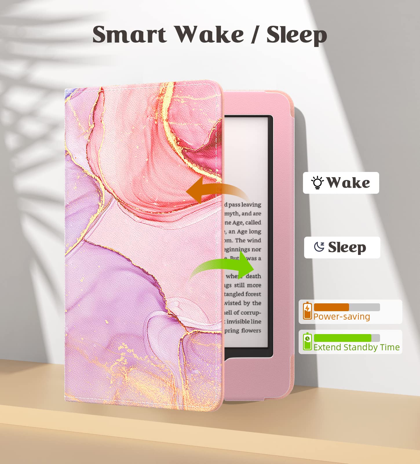 Moko Case For Kindle Paperwhite 11Th Generation 2021 Release, Lightweight & Protective, Slim Pu Shell Cover With Auto Wake/Sleep