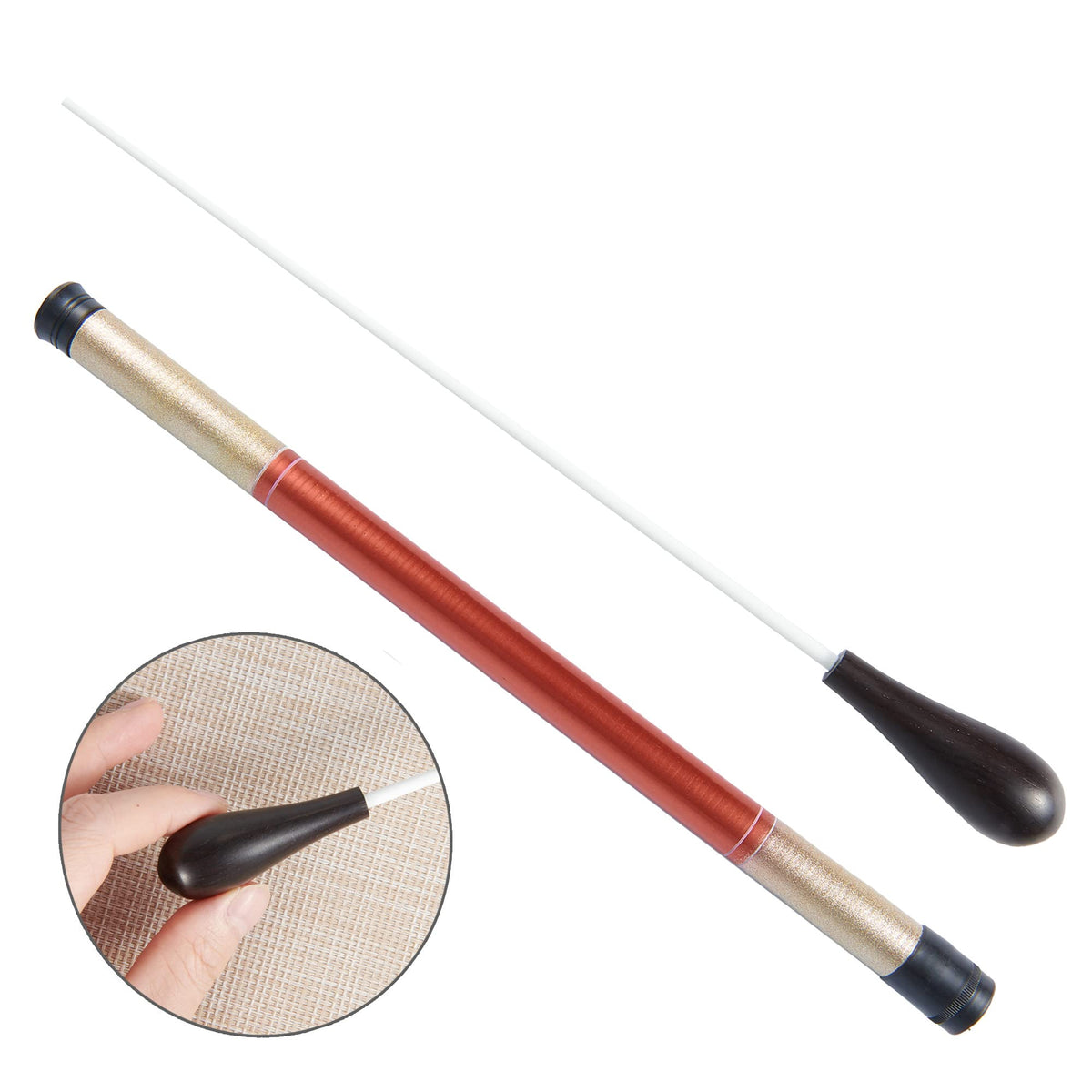 Music Baton Orchestra Baton Wood Handle Music Conducting Baton (Black Sandalwood Handle)