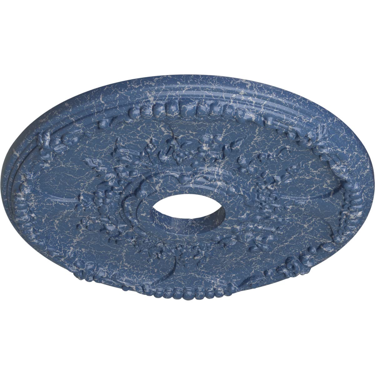 Ekena Millwork Cm18Seamc Antioch Ceiling Medallion, 18''Od X 3 1/2''Id X 1 3/8''P, Hand Painted Americana Crackle