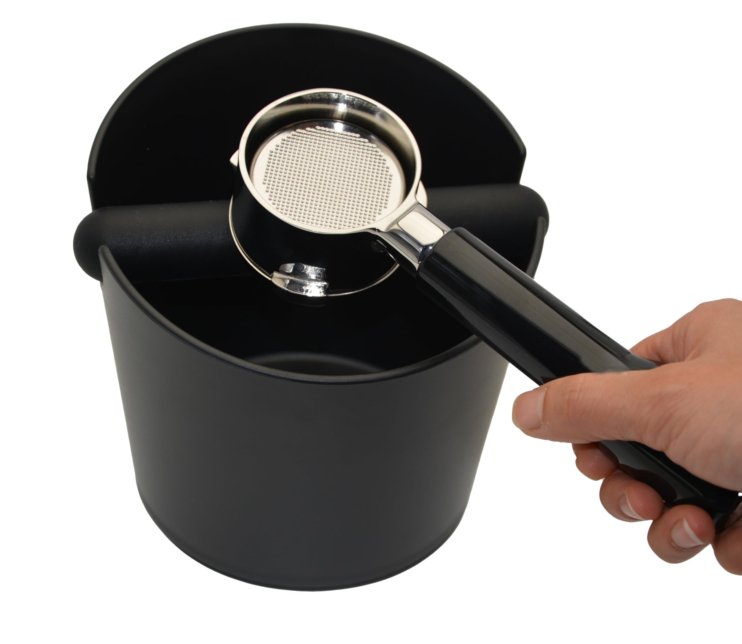 Iaosen 6.3 Inch Large Espresso Knock Box Silicone Coffee Tamper Mat Espresso Machine Accessories Set Of 2 With Removable Knock B