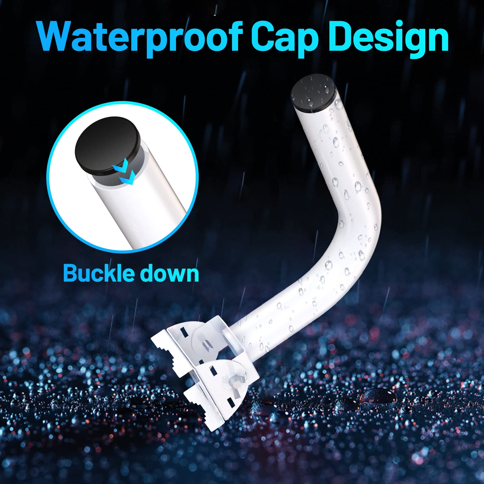 Ueevii Universal Wireless Bridge Bracket Mount, Pole And Wall Mounted Mount For Outdoor Point To Point Ap Access Point Client Bridge Cpe,2 Pack