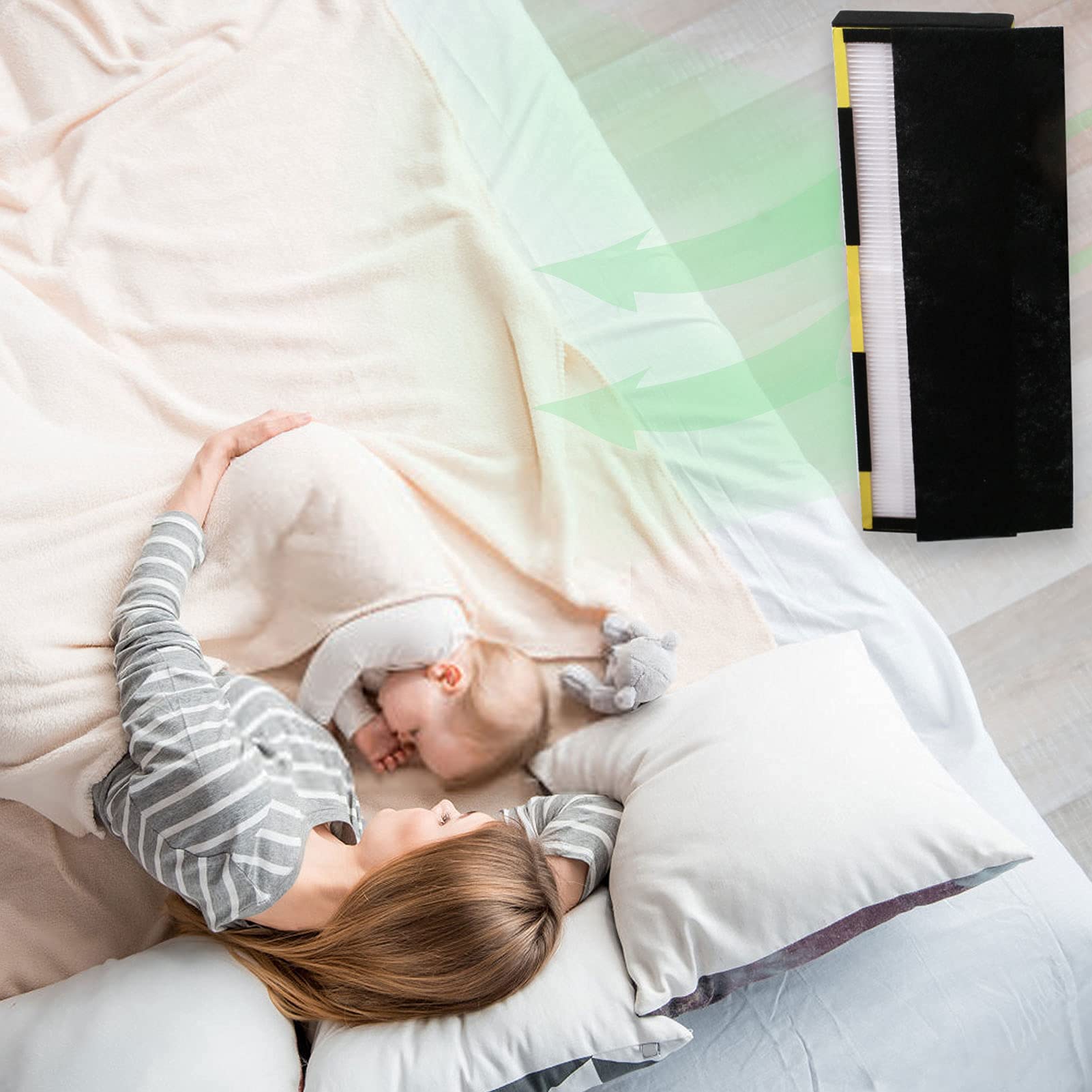 2 Pack Replacement Flt4825 Filter B With 10 Pack Carbon Pre Filters Compatible With Guardian Ac4825, Ac4300Bptca, Ac4900Ca, Ac48