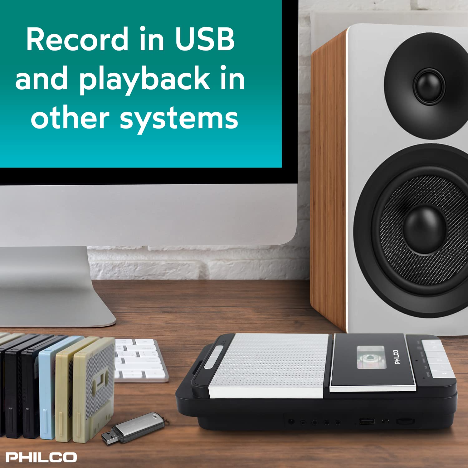 Philco Digital Cassette Recorder   Portable Tape Player, Recorder & Cassette To Mp3 Converter