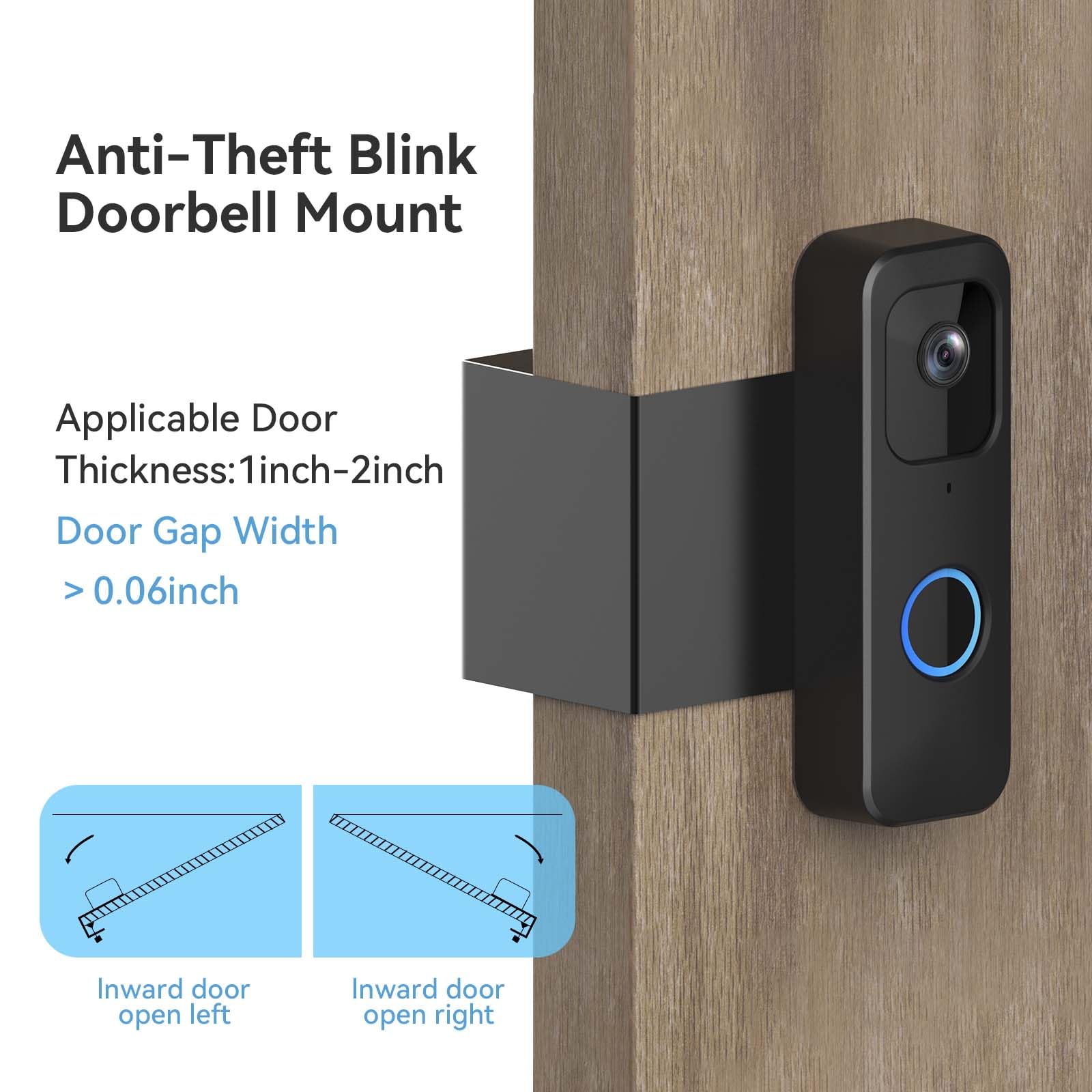 Tizomi Anti Theft Blink Doorbell Mount, No Drill Mounting Bracket Only Compatible With Blink Doorbell Camera, Accessories For Ap