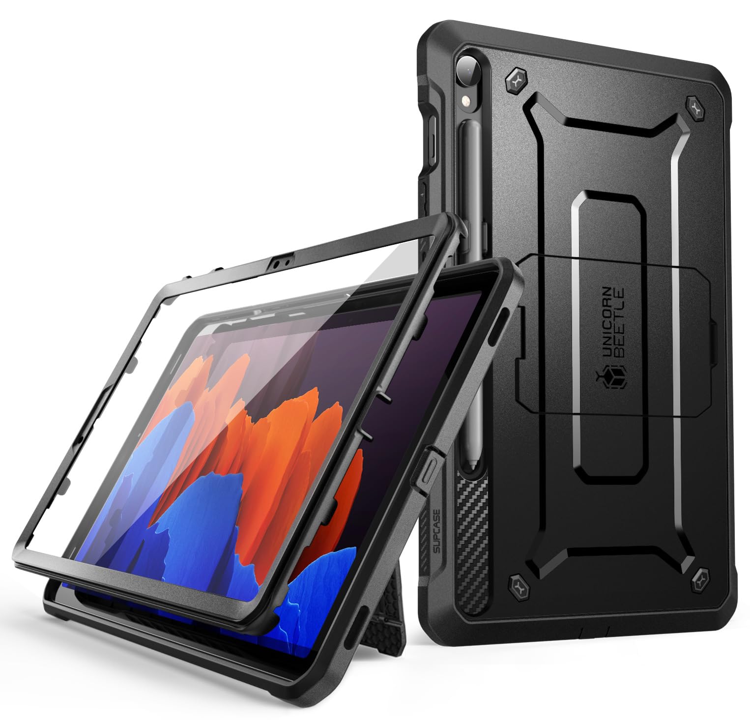 SUPCASE for Samsung Galaxy Tab S9 FE 10.9 inch Case with Stand (Unicorn Beetle Pro), [Built-in Screen Protector & S Pen Holder] 