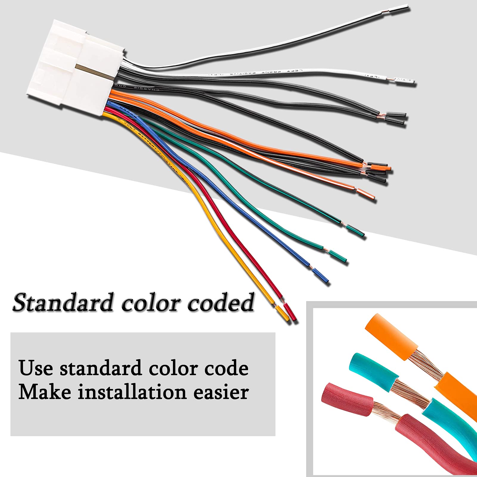 Red Wolf Radio Wiring Harness With Antenna Adapter Plug For 1989 2002 Chevy Gmc Buick Cadillac Aftermarket Stereo Install Connector Kit