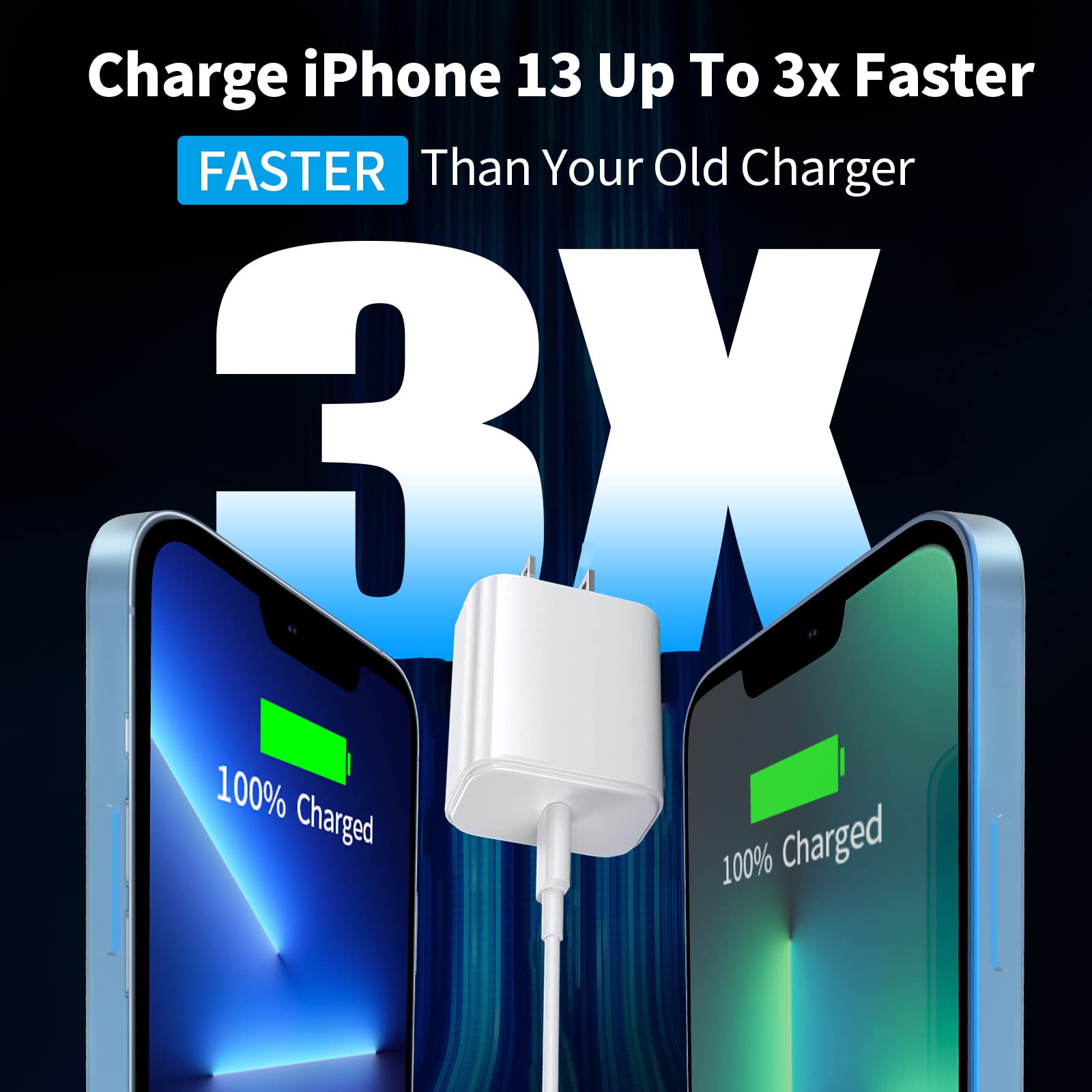 ?Mfi Certified?Iphone 14 Fast Charger, Linocell 2Pack 20W Pd Usb C Power Type C Wall Charger Adapter With 6Ft Type C To Lightnin