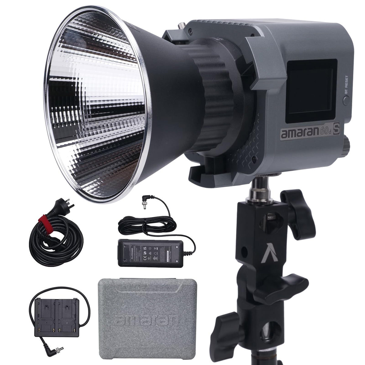 Aputure Amaran 60D S,Amaran 60D Cob Daylight Led Video Light,65W 5600K Bluetooth App Control 8 Built-In Lighting Effects Dc/Ac P