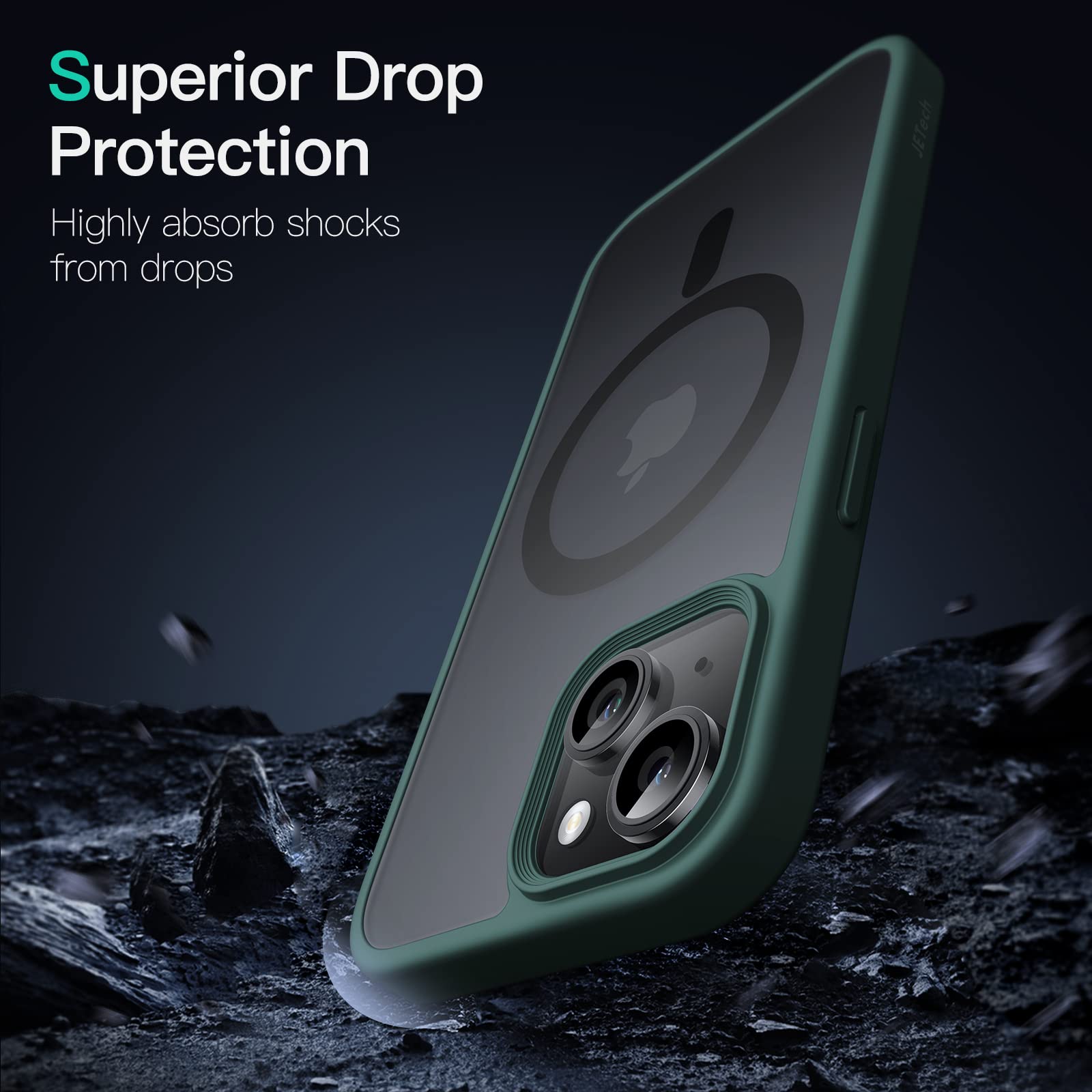 Jetech Magnetic Case For Iphone 14 Plus 6.7 Inch Compatible With Magsafe, Translucent Matte Back Slim Shockproof Phone Cover (Da