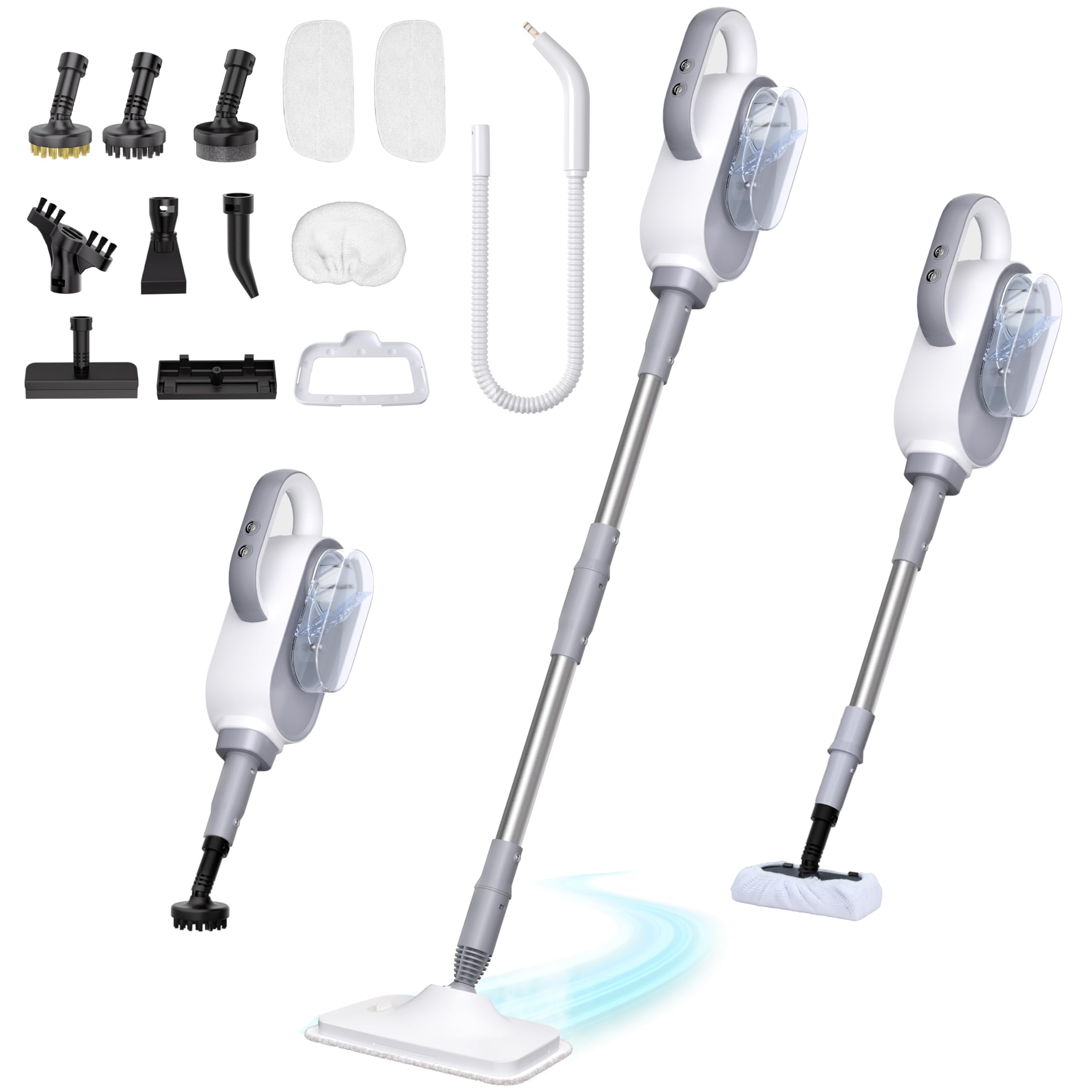 Steam Mop, 13-in-1 Powerful Handheld Steam Cleaner with 13 Accessories, 500ML Removable Tank, 23FT Power Cable, Detachable Steam