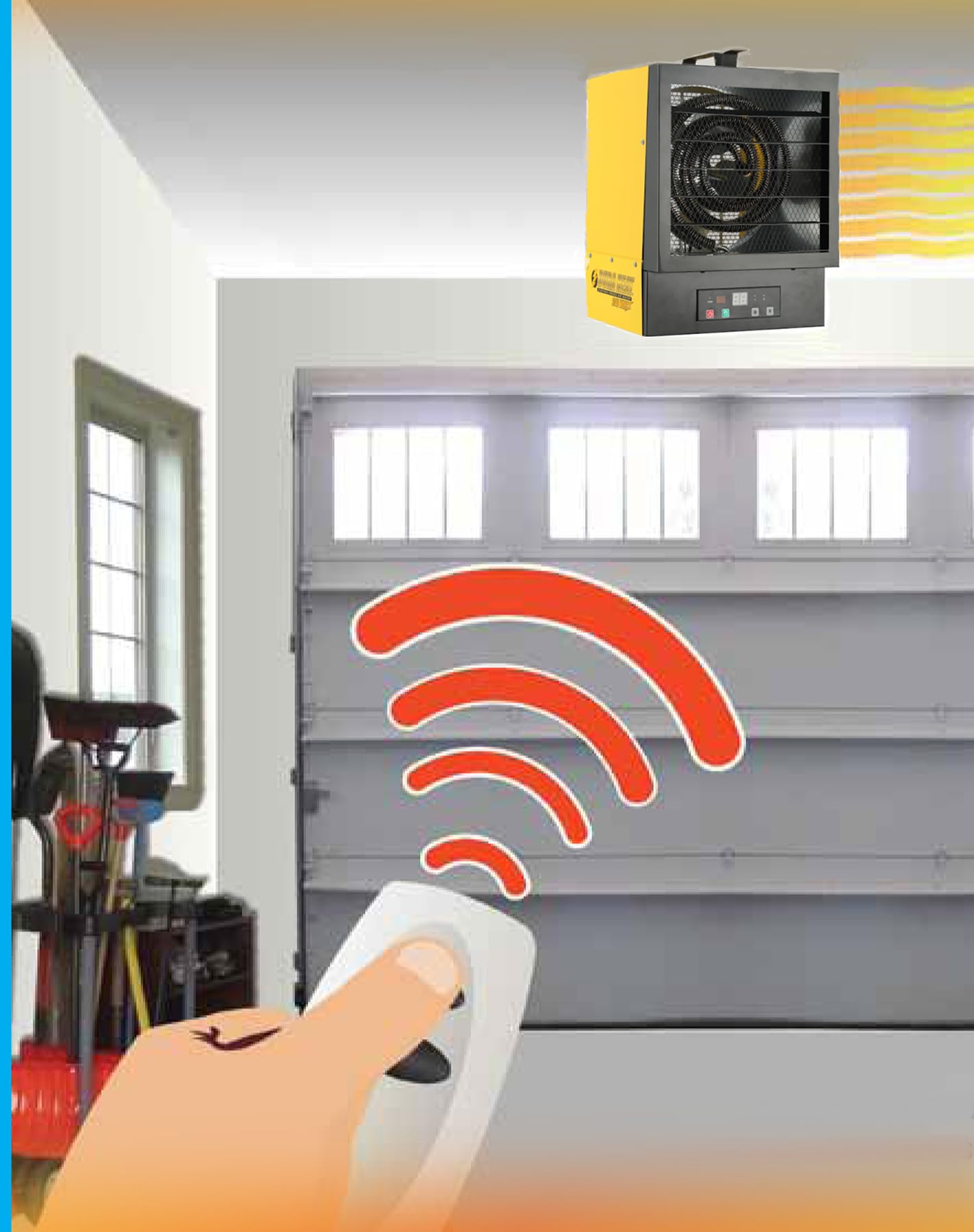 Dura Heat Ewh5510 Electric Forced Air Heater With Remote Control 17,060 Btu, Yellow, Large