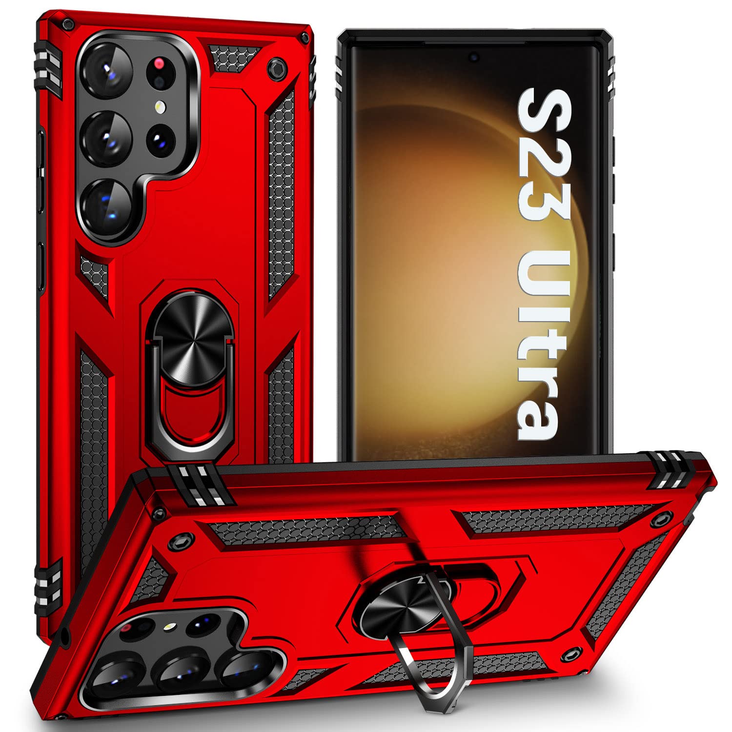 Zoeii Case For S23 Ultra, S23 Ultra Case,Heavy Duty Drop Protection Rugged Shockproof/Dust Proof Military Protective Tough Durab