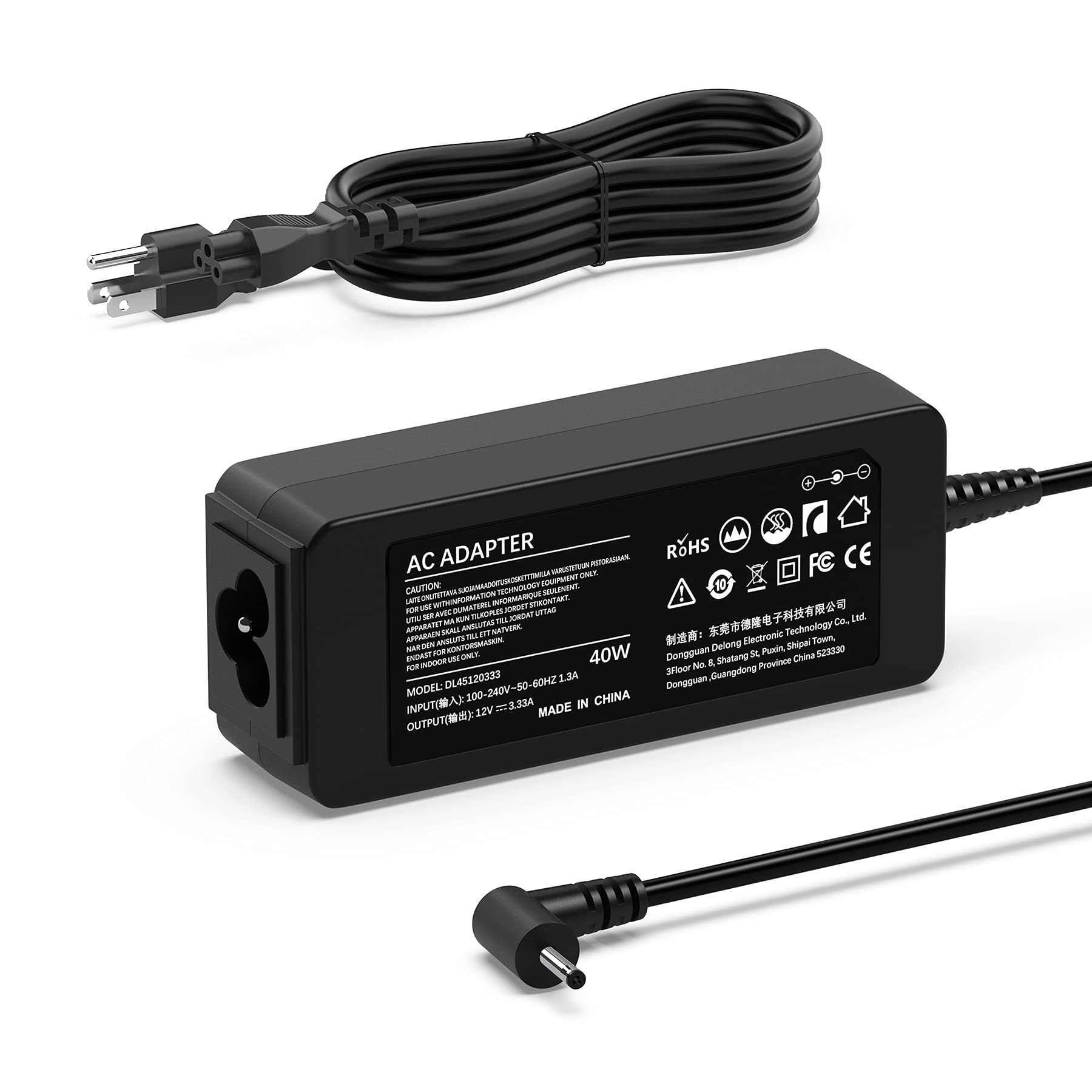 40W 12V 3.33A Ac Adapter Laptop Charger For Samsung 11.6' Chromebook 2 3 303C 500C 503C Xe500C12, 503C Xe503C12, Xe503C32, Xe500C13 Xe303C12, Xe303C12 A01 Aa Pa3N40W Power Supply Cord Plug