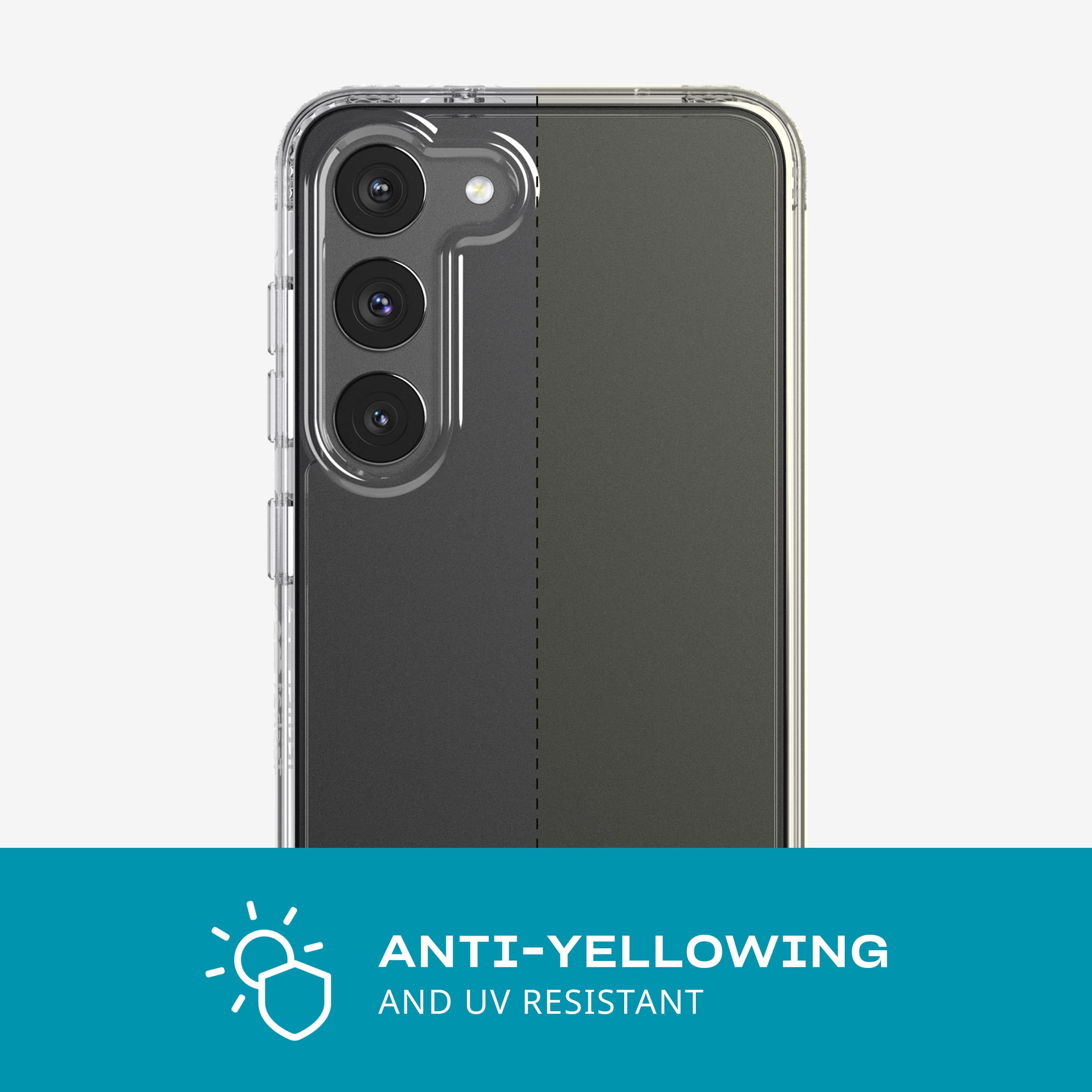 Tech21 Evo Clear For Samsung Galaxy S23 - Anti Yellowing Scratch Resistant With 12Ft Drop Protection Clear Phone Case