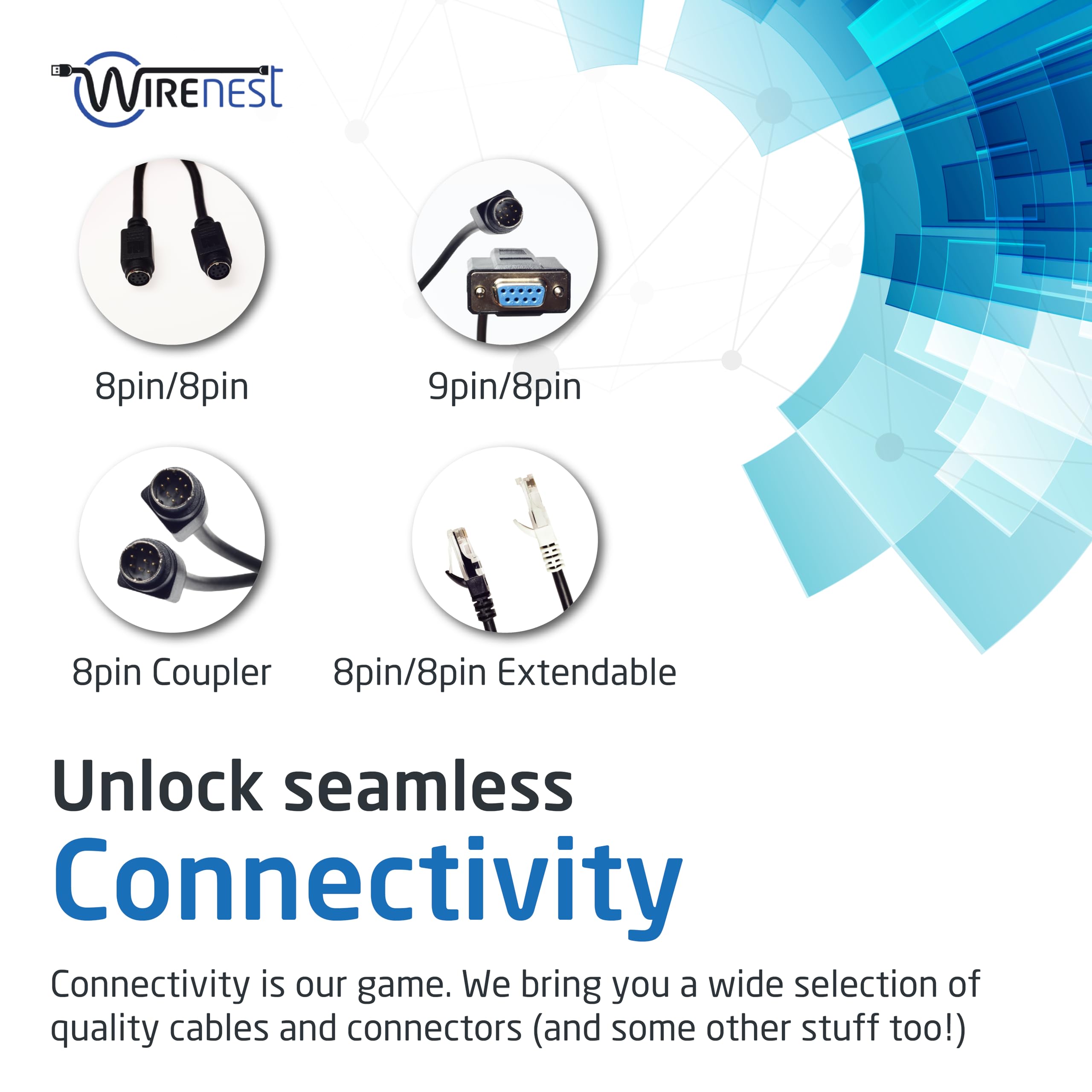 Wirenest 25Ft Visca Ptz Camera Control Cable For Sony Evi/Brc/Srg Series Rs232 8 Pin Mini Din To Db9F Serial