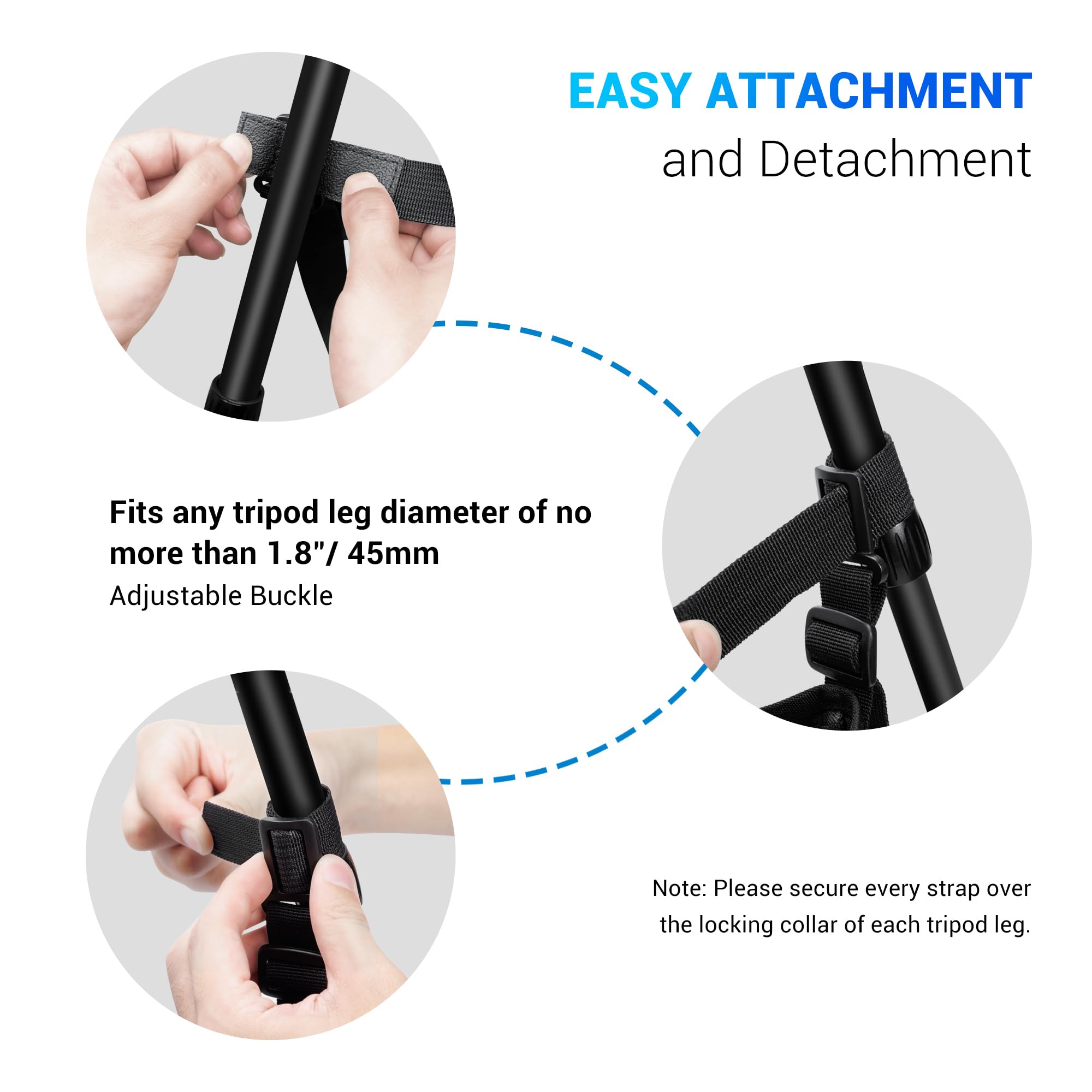 Tripod Sand Bag For Tripod/Easel,Tripod Stone Bag With 9 Extra Pockets,Tripod Weight Bag For Photography Painter,Heavy Duty Sand