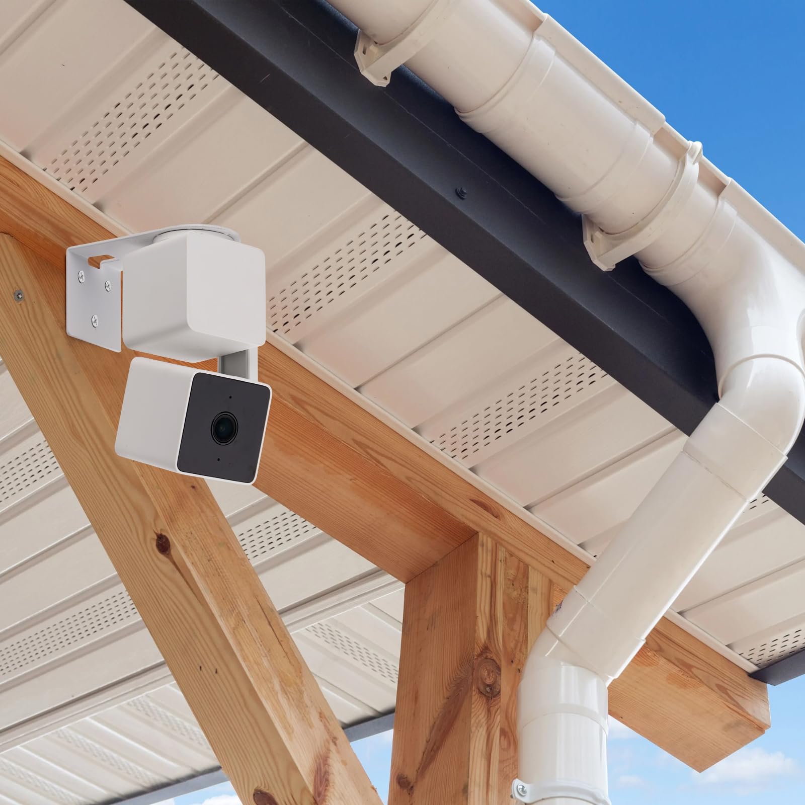 Uyodm 2Pack Adhesive Metal Wall Mount Bracket Compatible With Wyze Cam Pan V3/ Wyze Cam V4/V2, Vhb Stick On,No Drilling Mounting Bracket For Wyze Get The Best View,Two Ways Installation