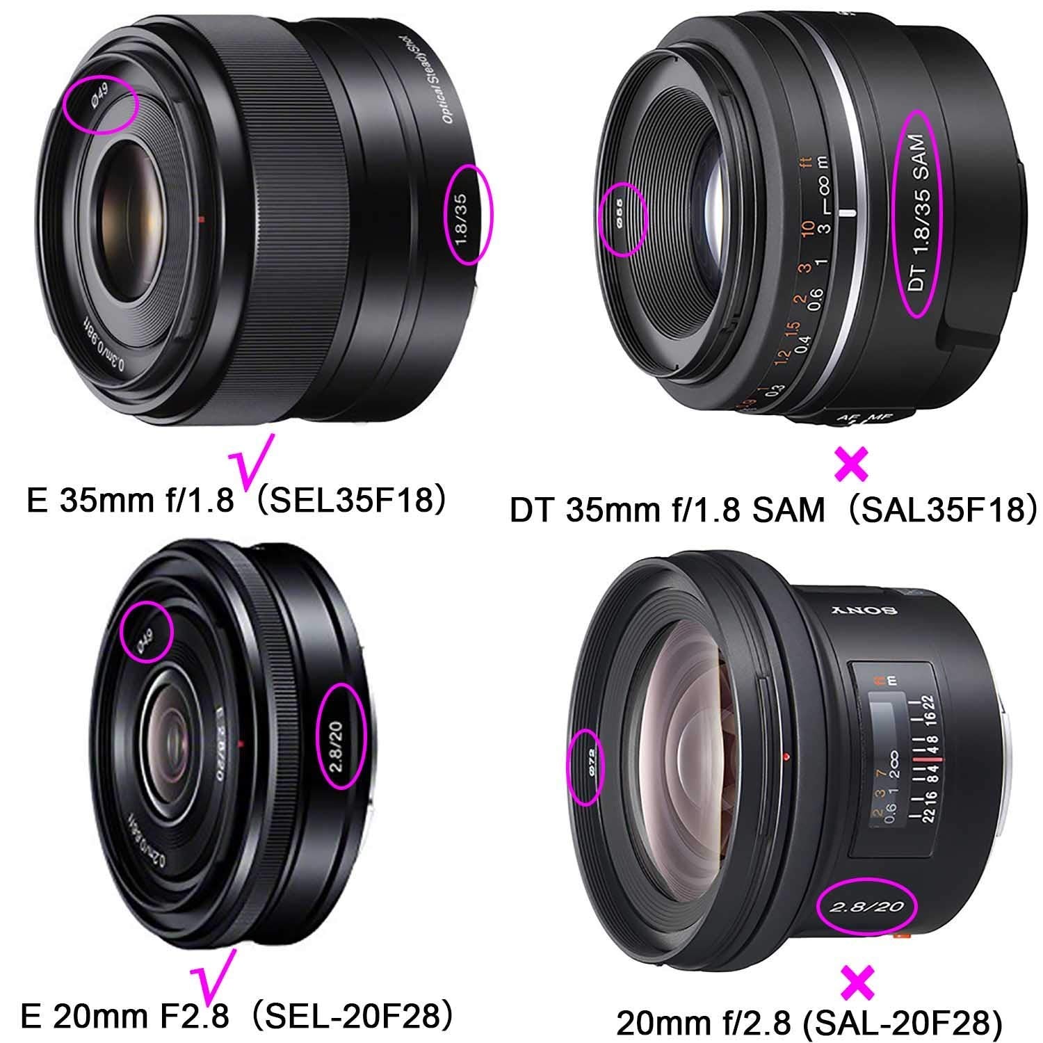 Ulbter 49Mm Lens Cap Cover With Keeper For Sony E Mount Fe 50Mm F/1.8, E 55 210Mm F/4.5 6.3, E 35Mm F/1.8, E 20Mm F/2.8 Lens
