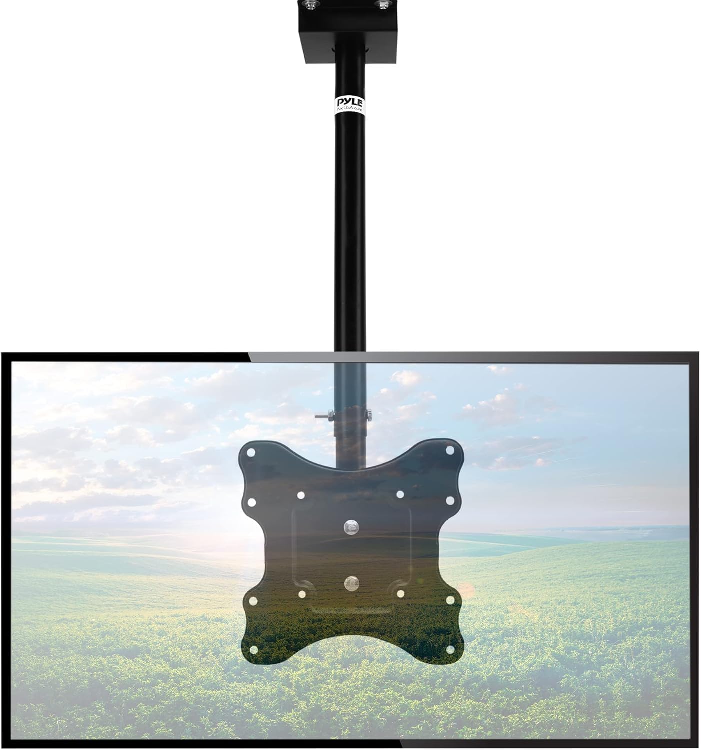 Pyle Adjustable Height TV Ceiling Mount - Swivel and Tilting Vertical VESA Universal Mounting Bracket, Mounts 14 to 42 Inch HDTV