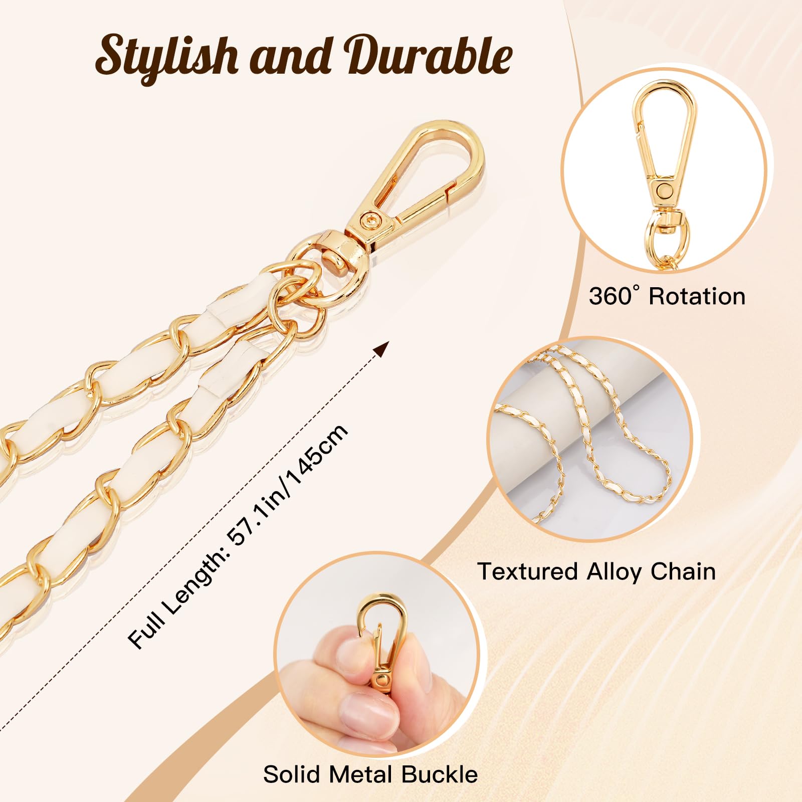 Timovo Universal Phone Lanyard, 57 Metal Cell Phone Chain Anti-Theft Crossbody Strap For Iphone 16, 15 And Most Smartphones, Cel