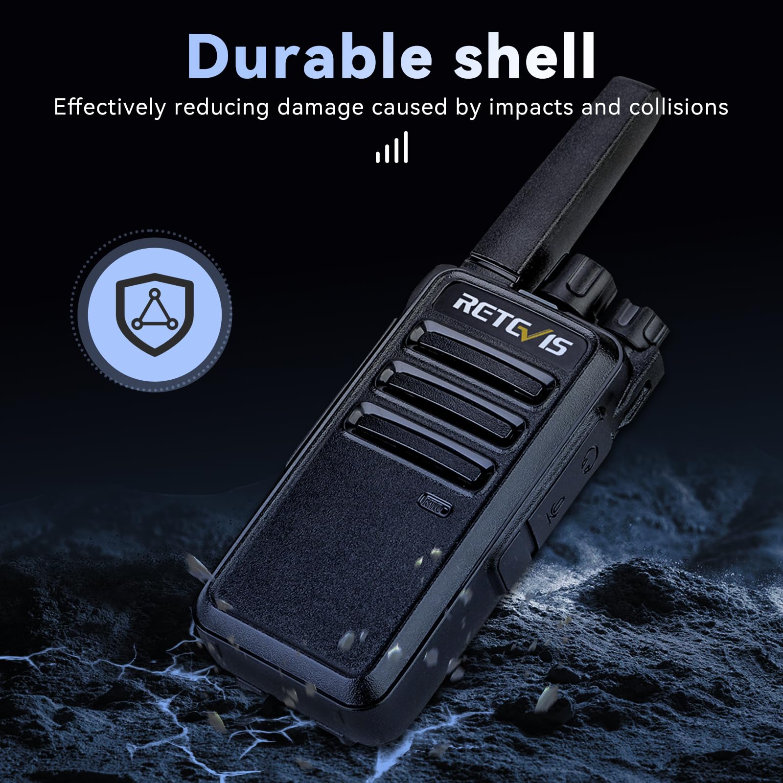 Retevis Rt68 Walkie Talkies With Earpiece,2 Way Radios Long Range,Heavy Duty Walkie Talkies For Adults,Rechargeable With Usb Charger Base, For Restaurant School Manufacturing Healthcare(20 Pack)