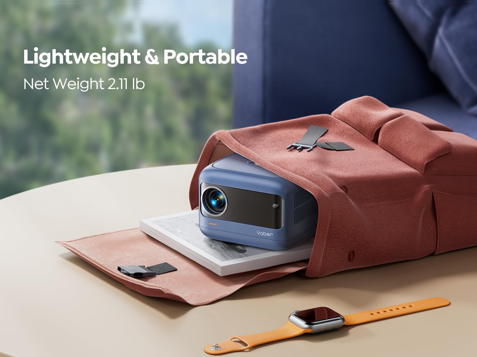 [Electric Focus] Yaber Mini Projector With 5G Wifi And Bluetooth 5.2,1080P Portable Projector Support 40 Keystone Correction,Out