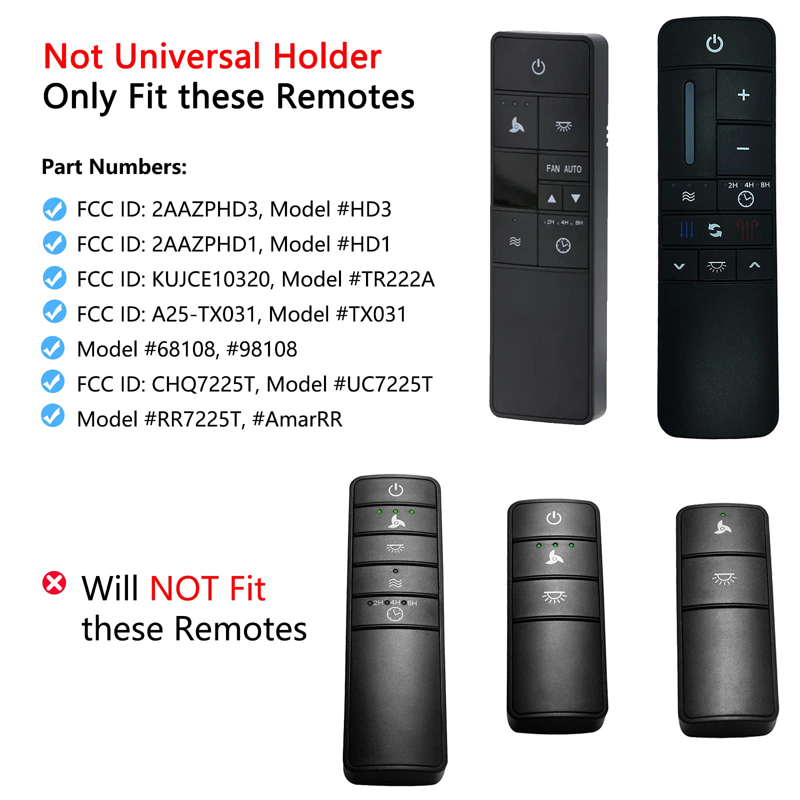 Cenming Ceiling Fan Remote Control Wall Mount Holder For Hampton Bay Home Decorators Collection Thermostatic Remote Model Hd3 2A