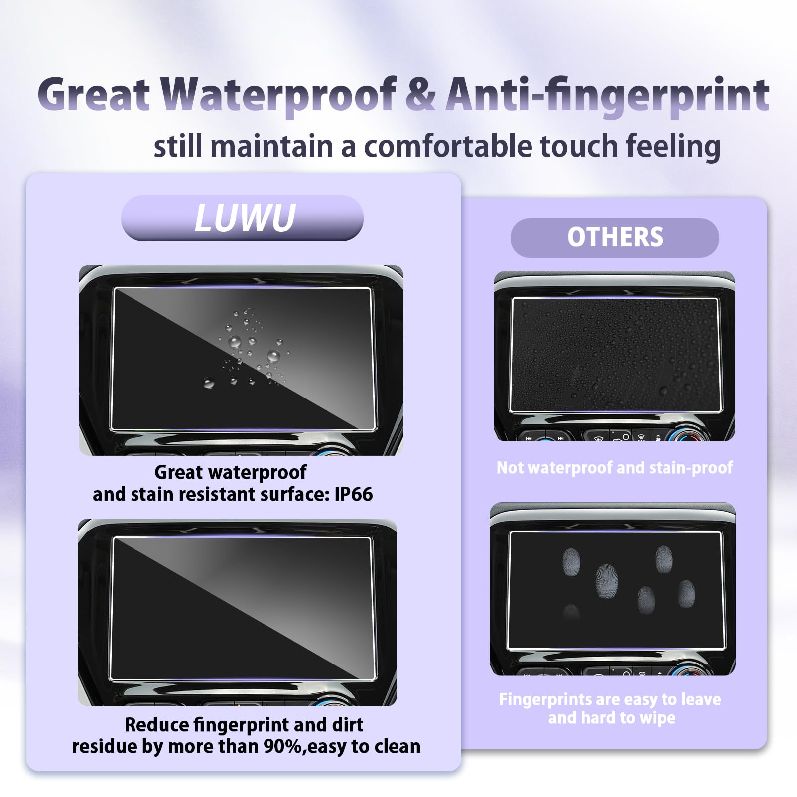 Luwu For Chevrolet Bolt Ev Screen Protector 10.2 Inch 2017 2024 Chevrolet Bolt Ev Touchscreen 2023 2024 Chevrolet Bolt Accessories Infotainment Display Bolt Ev 1Lt/2Lt Screen Protector Foils Tempered