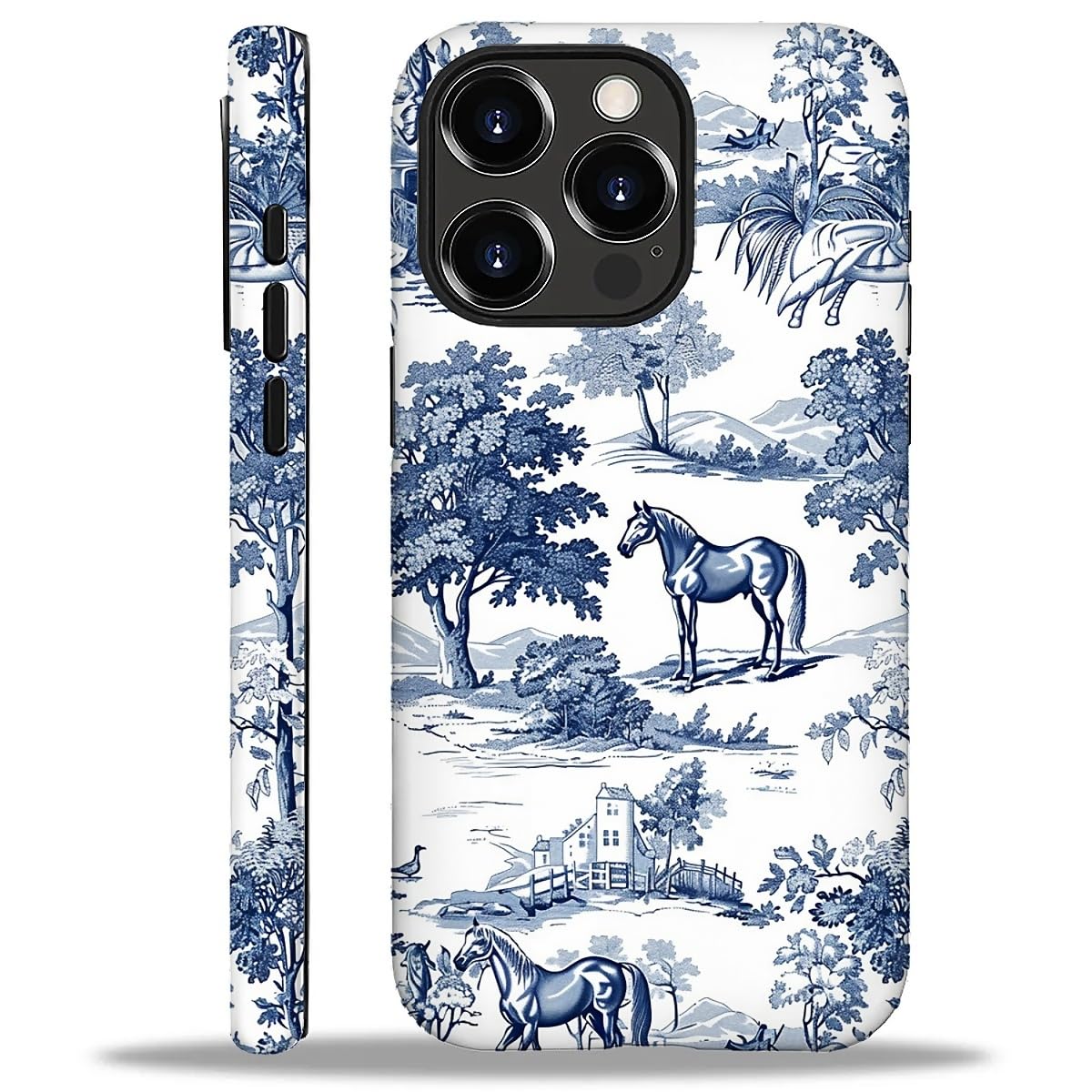 Ilikediy For Iphone 16 Pro Max Case,Hh2 Wild Desert Horse Manor Hybrid 2 Layer Hard Shell Silicone Protective Pattern Design Cas