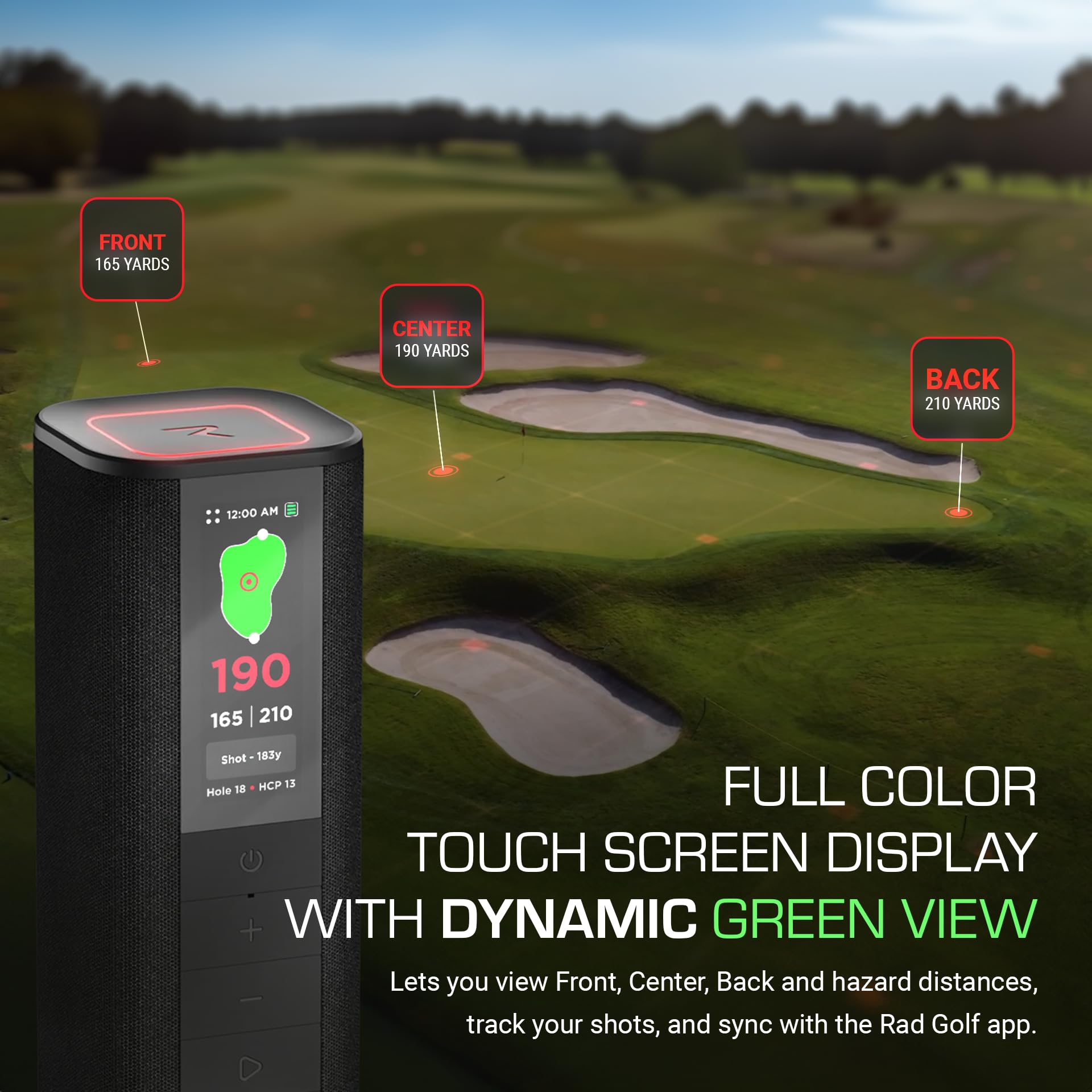 Sound Pro Golf Gps Speaker, Voice Scoring, Golf Cart Magnetic, Green View, 42,000+ Courses, Visual + Audible Distances, Hazard D
