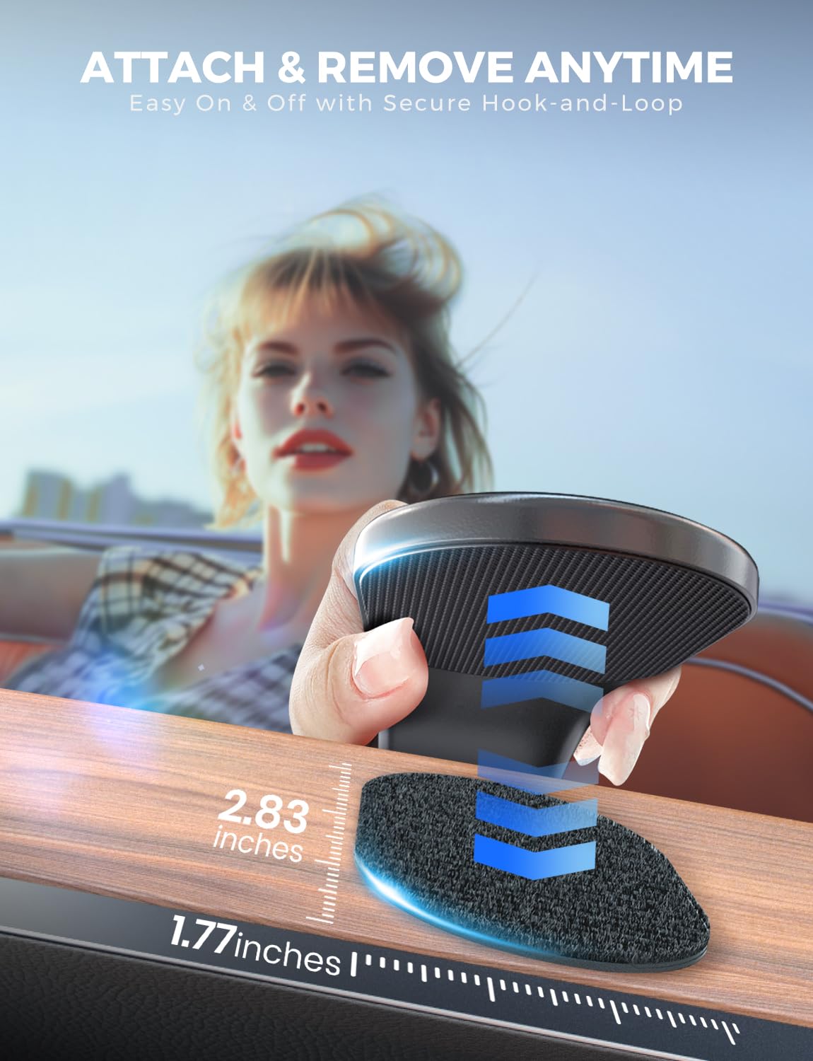 Esamcore For Magsafe Car Mount Charger, Wireless Magnetic Car Phone Holder Detachable 15W Fast Charging For Dashboard With Benda