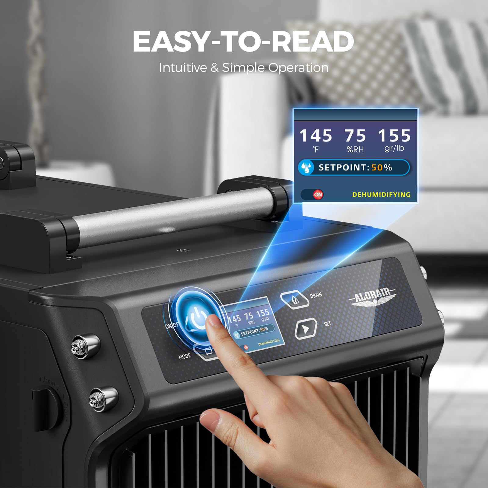 Alorair Crawlspace Dehumidifiers With Pump, 180 Pint Energy Star Commercial Dehumidifier For Basements With Drain Hose, 2,300 Sq