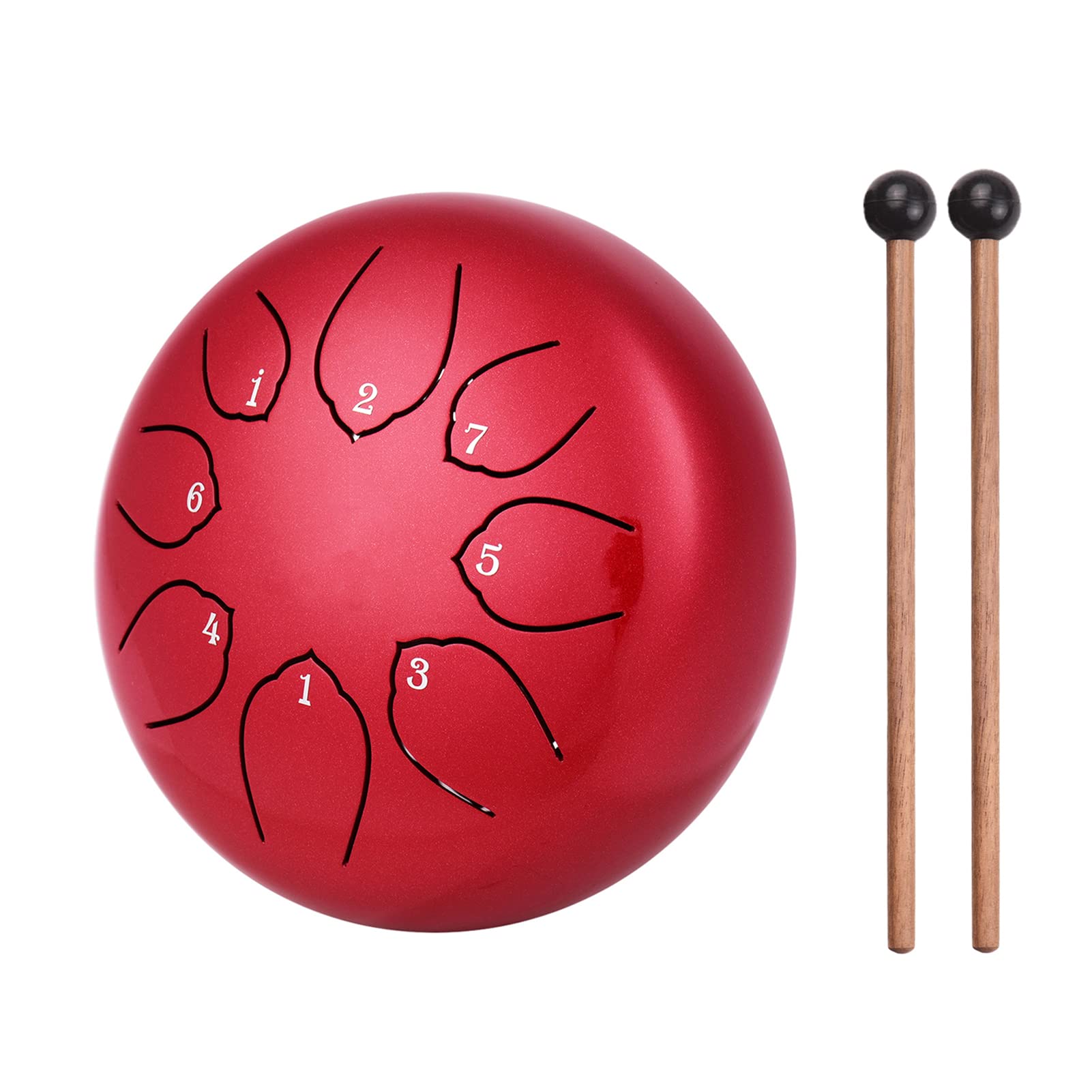 Excluzo 6 Inch Steel Tongue Drum Handpan Drum 8Notes Ckey Percussion Instrument With Mallets Drum Bag Wiping Cloth For Musical