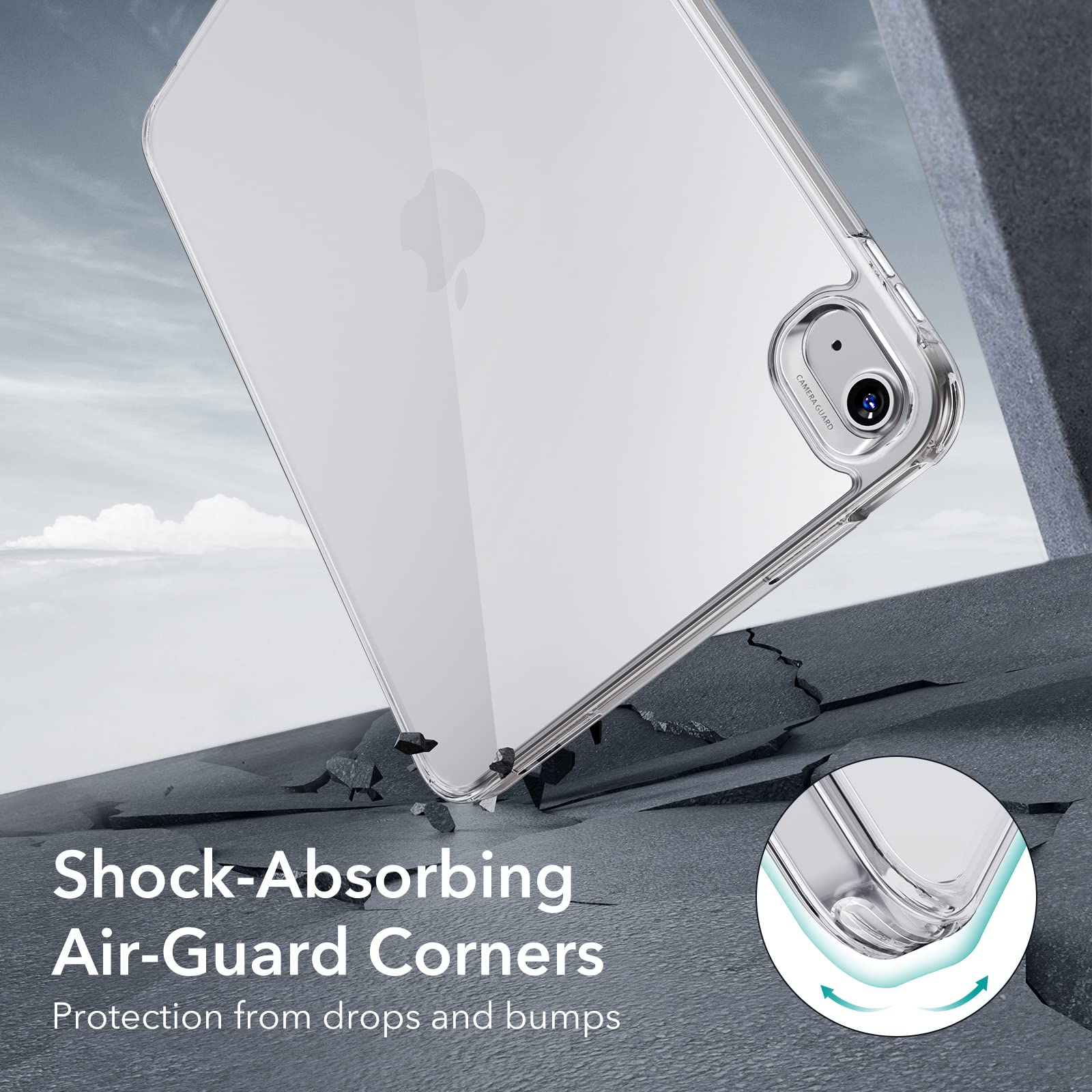 Esr For Ipad (A16) 11Th/10Th Generation Case(2025/2022), Thin And Lightweight, Yellowing Resistant, Hard Acrylic Back, Air Guard Corners, Flexible Frame, Classic Hybrid Back Cover, Clear