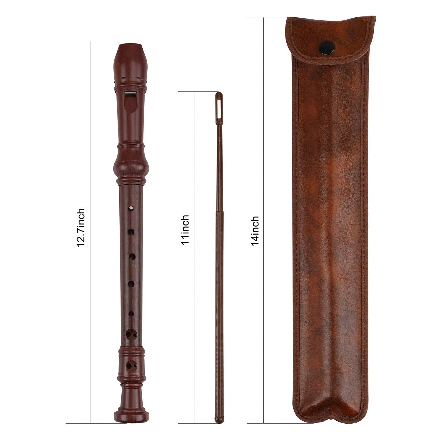 Recorder 8 Hole Treble Flute Descant Flauta Soprano Recorder Professional Clarinet German Style C Key For Student Adults Teach B