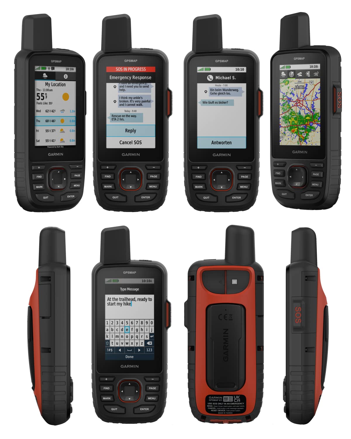 Wearable4U - Garmin Gpsmap 67I Rugged Gps Hiking Premium Handheld, 3In Display With Power Pack Bundle