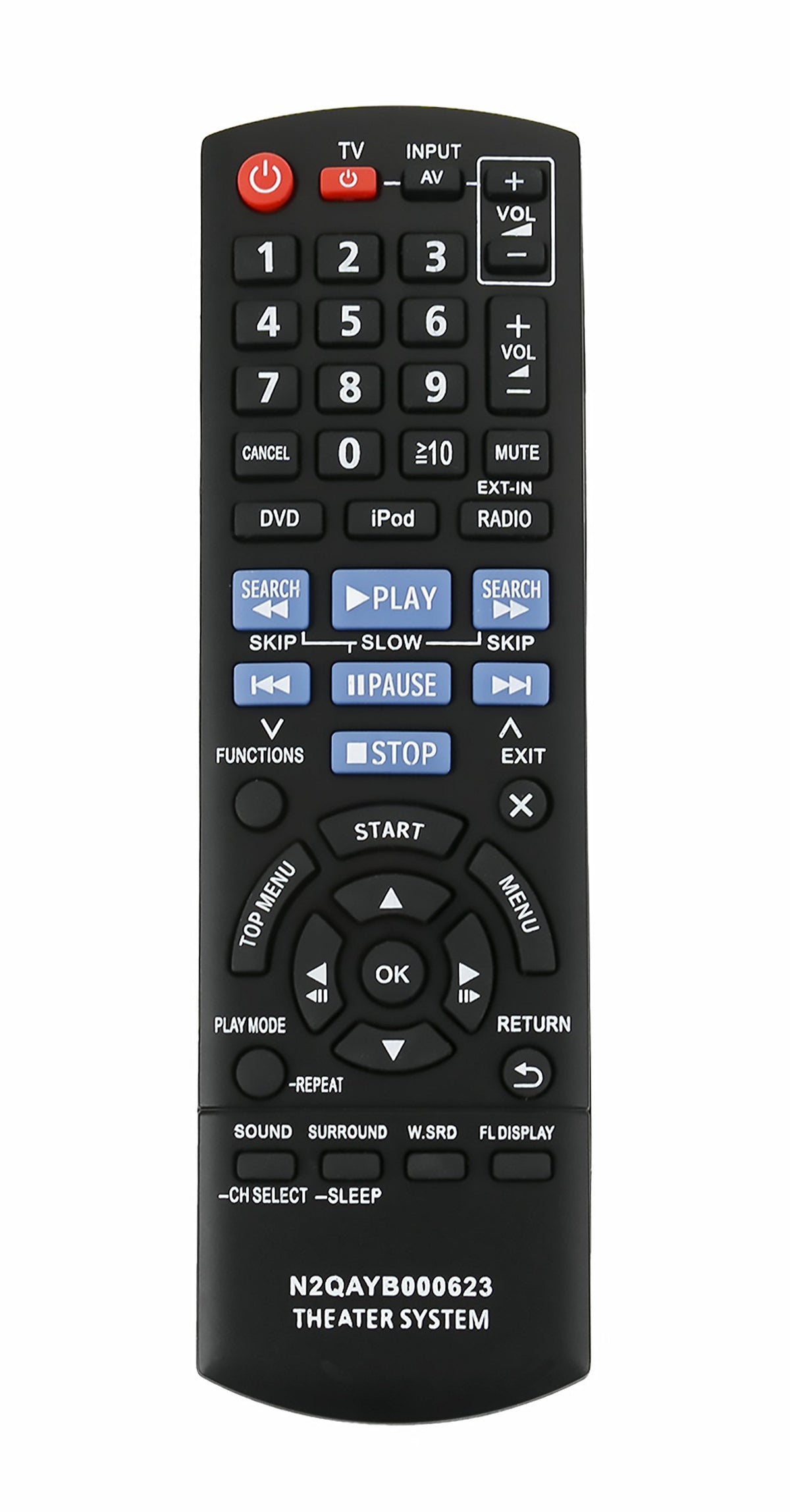New N2QAYB000623 Replace Remote fit for Panasonic SC-XH150 SA-XH150 Home Theater System