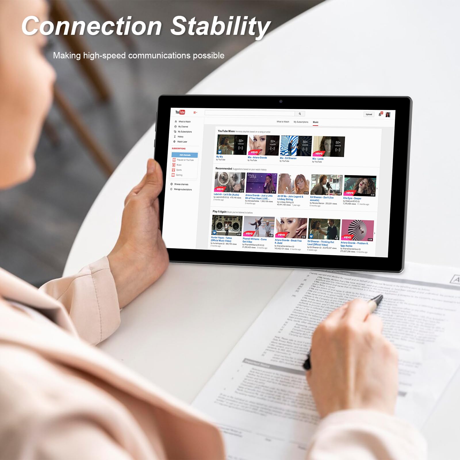 Android 13 Tablet With Keyboard, 2024 Newest 10 Inch 2 In 1 Tablet, 8Gb Ram+128Gb Rom/1Tb Expandable Tablet Pc, Quad Core 1.8Ghz