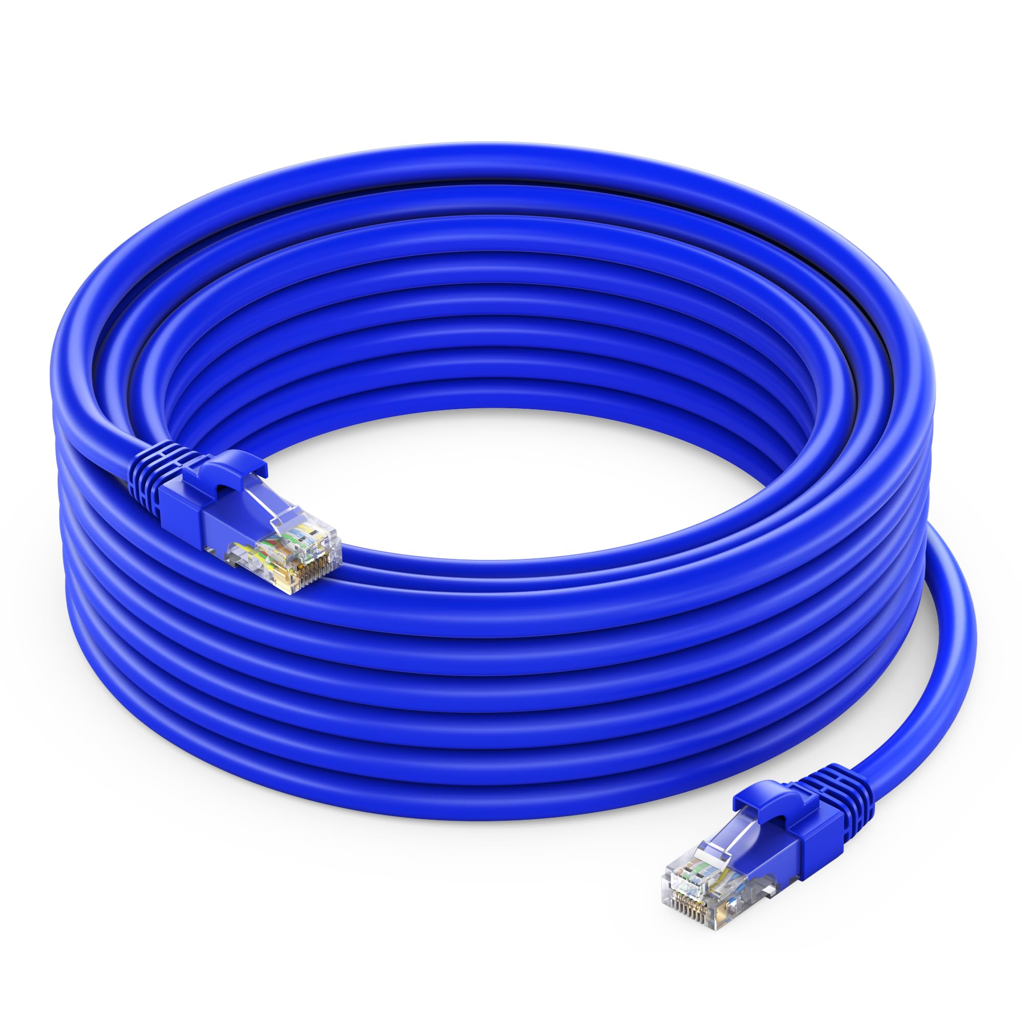 Maximm Cat 6 Ethernet Cable 20 Ft   High Speed Lan Cable, Internet Cable, Patch Cable, And Network Cable   Utp, 10Gbps, 550Mhz Ethernet Cord   Blue