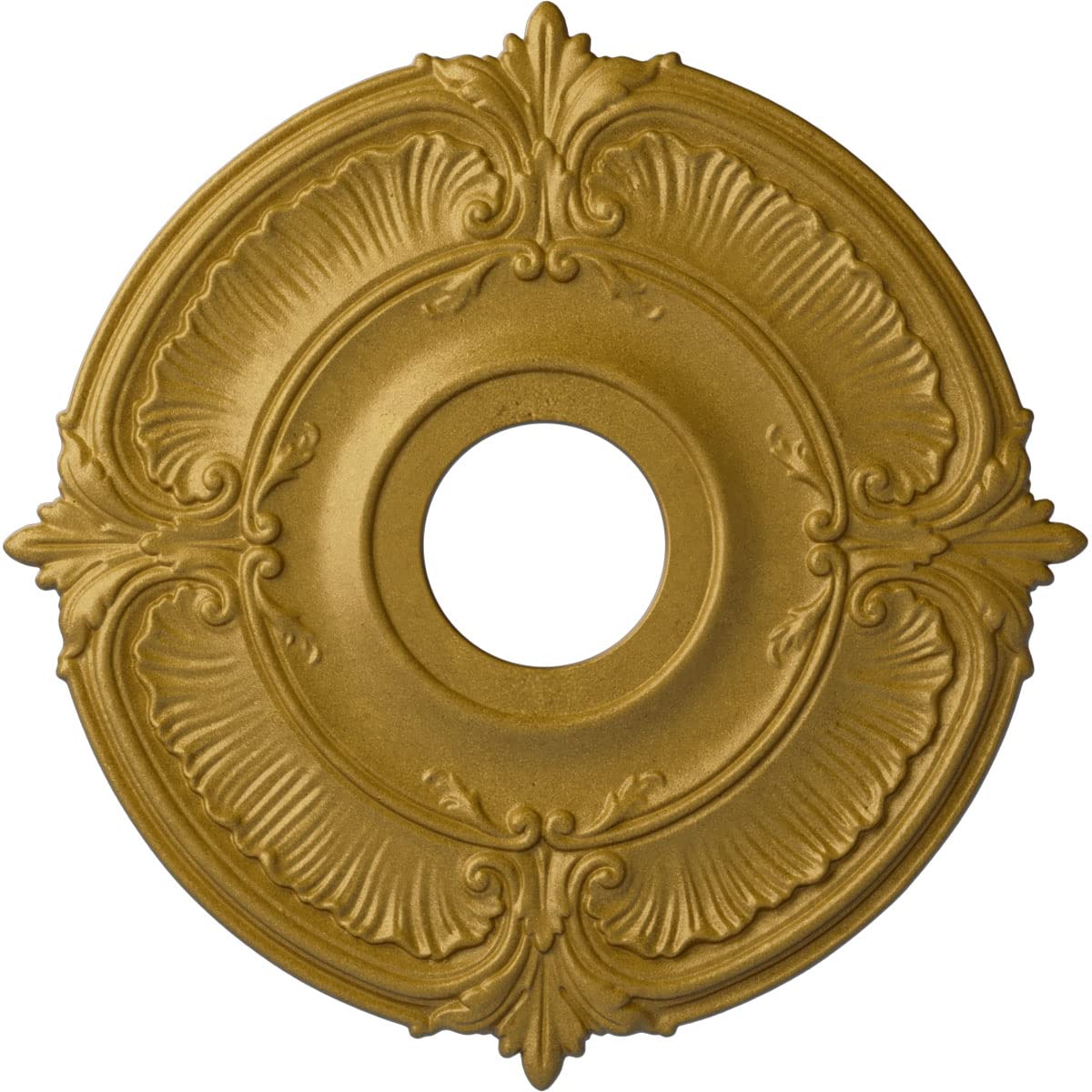 Ekena Millwork Cm18Atpgs Attica Ceiling Medallion, 18''Od X 4''Id X 5/8''P (Fits Canopies Up To 5''), Hand Painted Pharaohs Gold