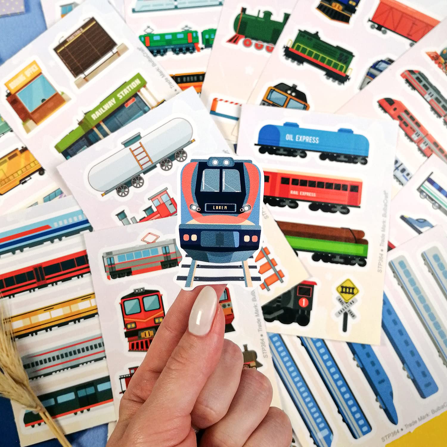 100 Pcs Train Stickers & Decals   Train Party Favors   Train For Boys   Train Gifts For Train Lovers Boys Train