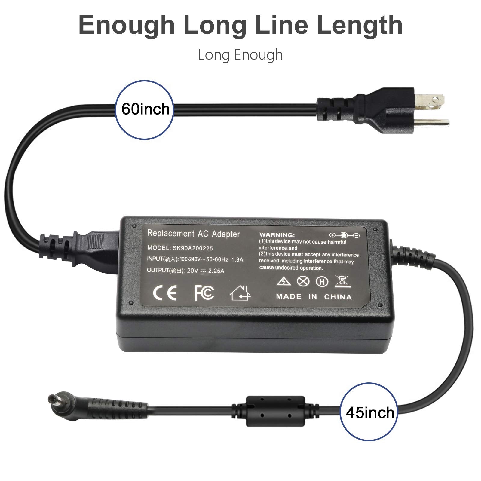 Eokoowo Charger Compatible With 65W Lenovo Laptop - Ideapad 1 3 5, Flex 4 5 6 1470 1480, Lenovo V14 V15 V17 G2 G3 G4 ;Ideapad 11