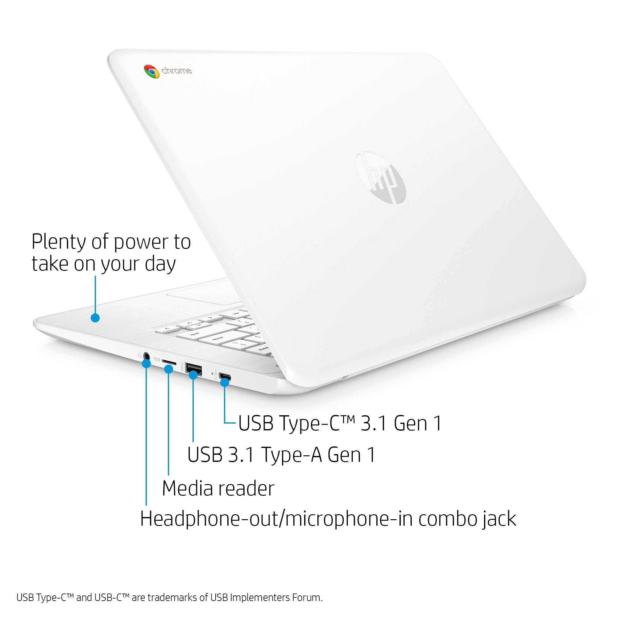 Hp Chromebook 14 Inch Laptop With 180 Degree Axis, Intel Celeron N3350 Processor, 4 Gb Ram, 32 Gb Emmc Storage, Chrome Os (14 Ca