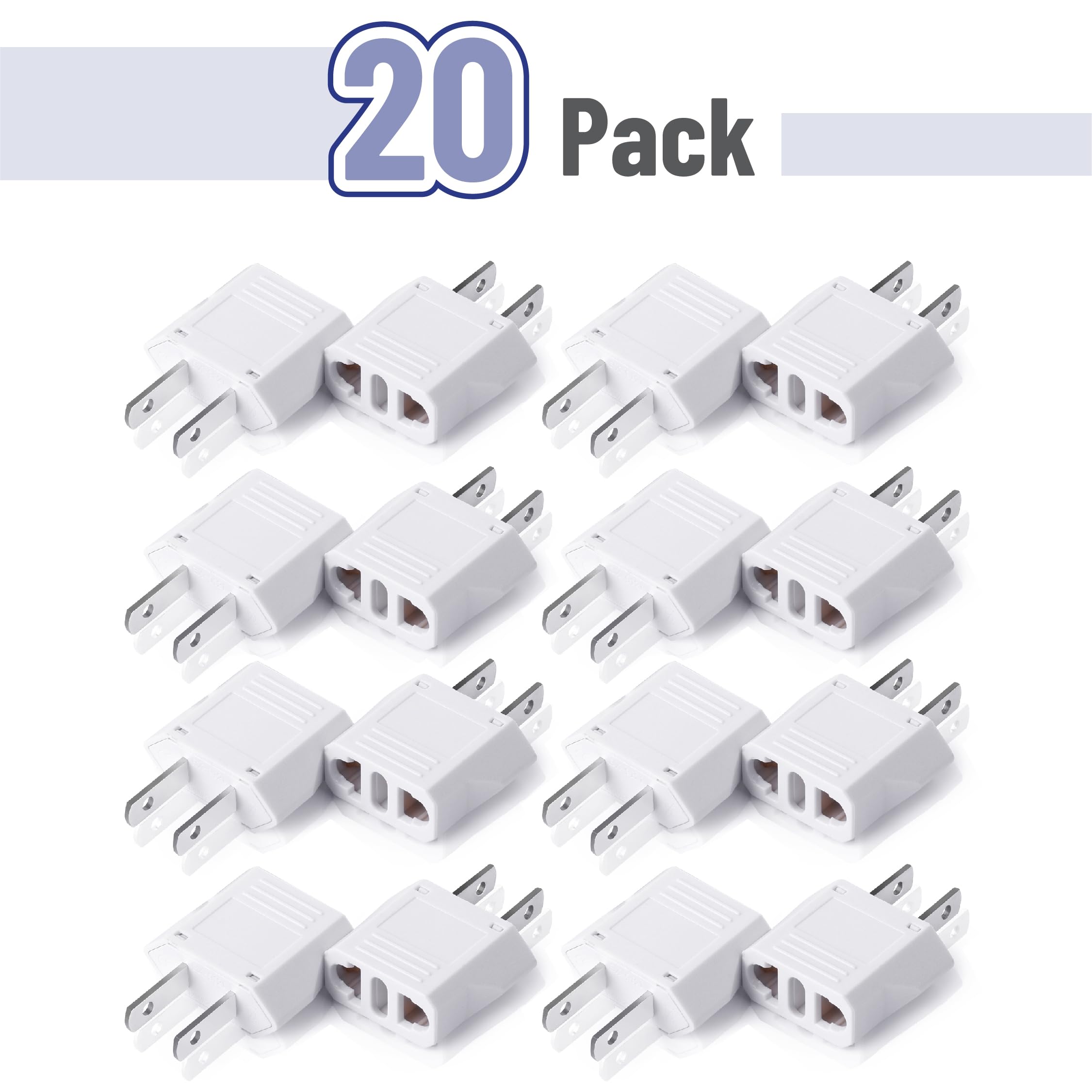 Bates  European To Us Plug Adapter, 20 Pack, Eu To Us Plug Adapter, Europe To Us Plug Adapter, Plug Adapter Europe To Usa, Europ