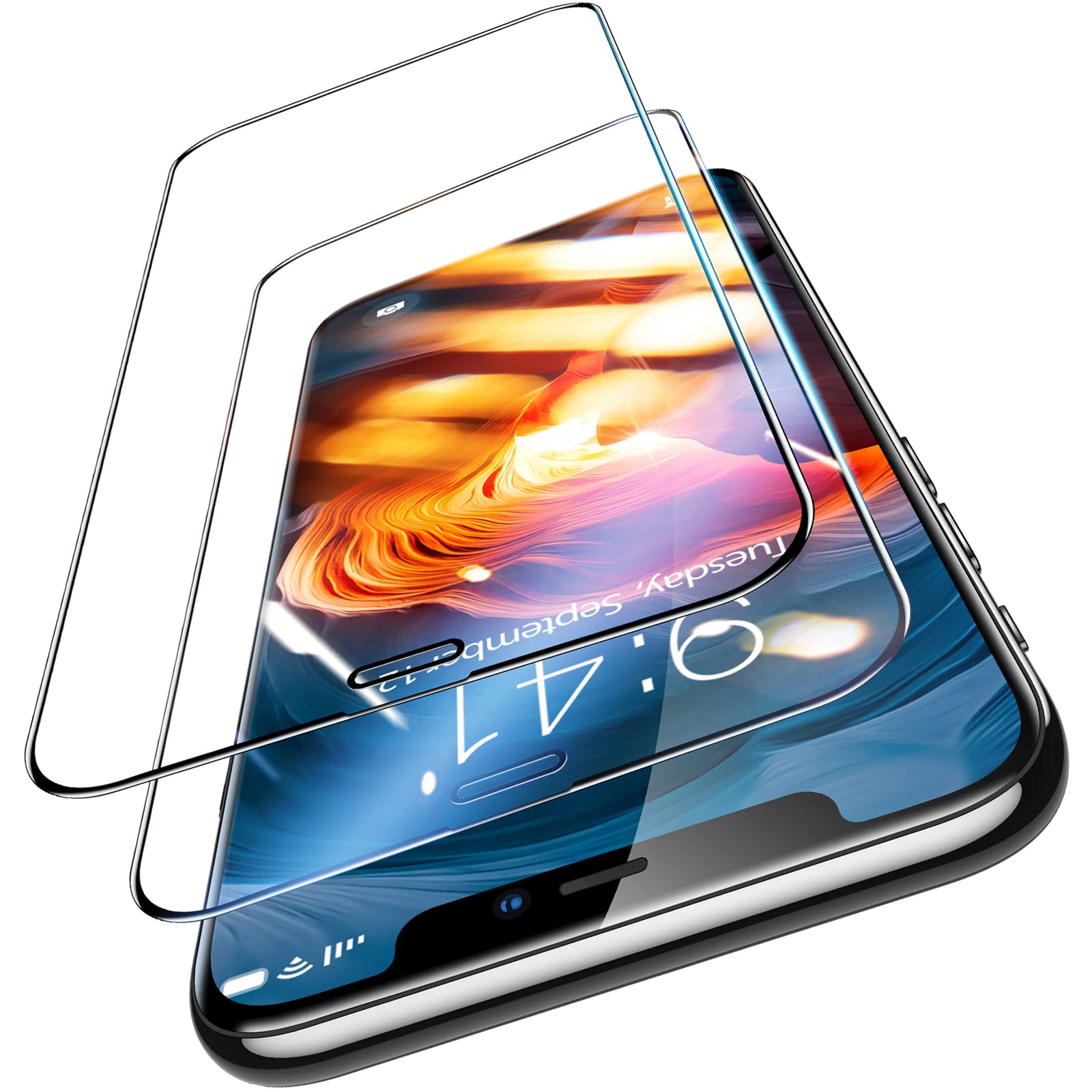 Ultraglass Top 9H+ Glass For Iphone 11/ Iphone Xr Screen Protector Glass [Military Grade Shatterproof & Longest Durable] Full Screen Protector 11 Tempered Glass, Anti Fingerprint [2024 New] 2 Packs