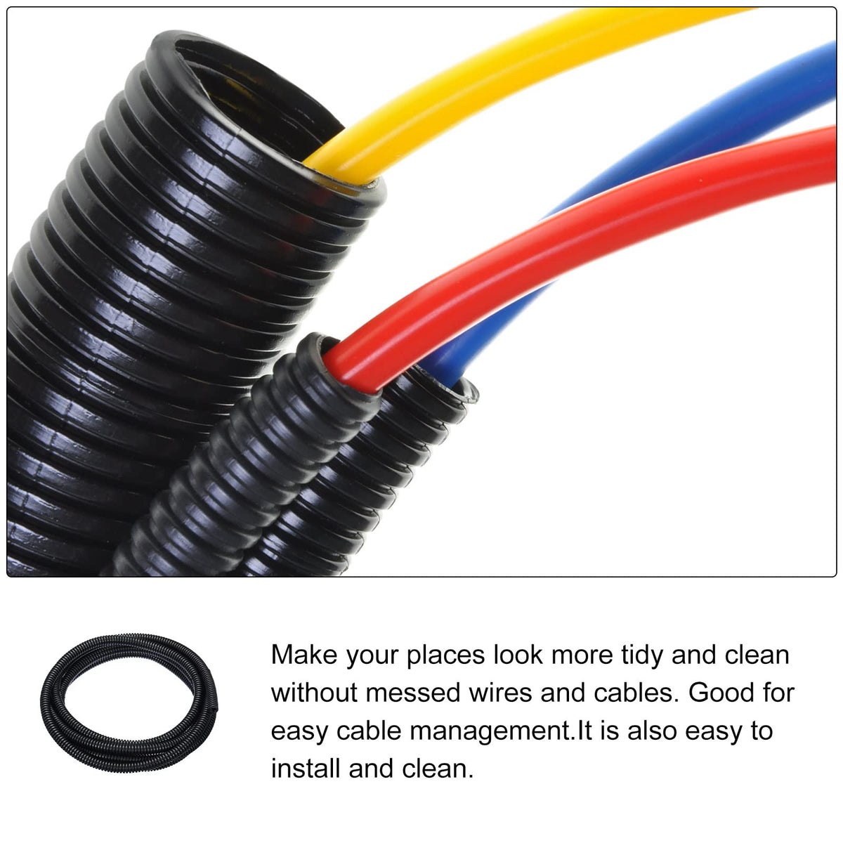 Rebower Corrugated Conduit Heat Resistant Split Wire Flexible Cover ...